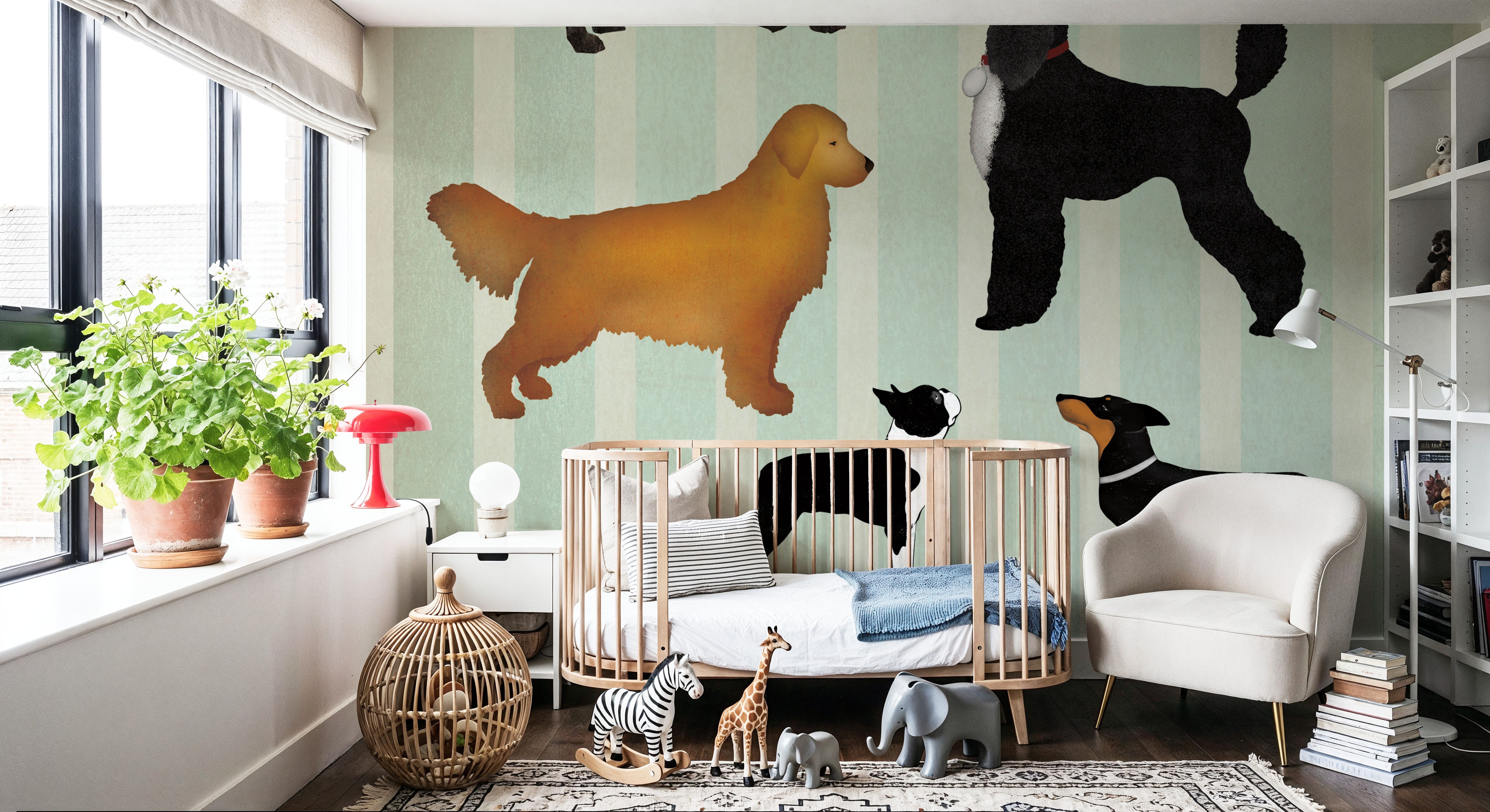 Dog Days Montage I, Papel pintado