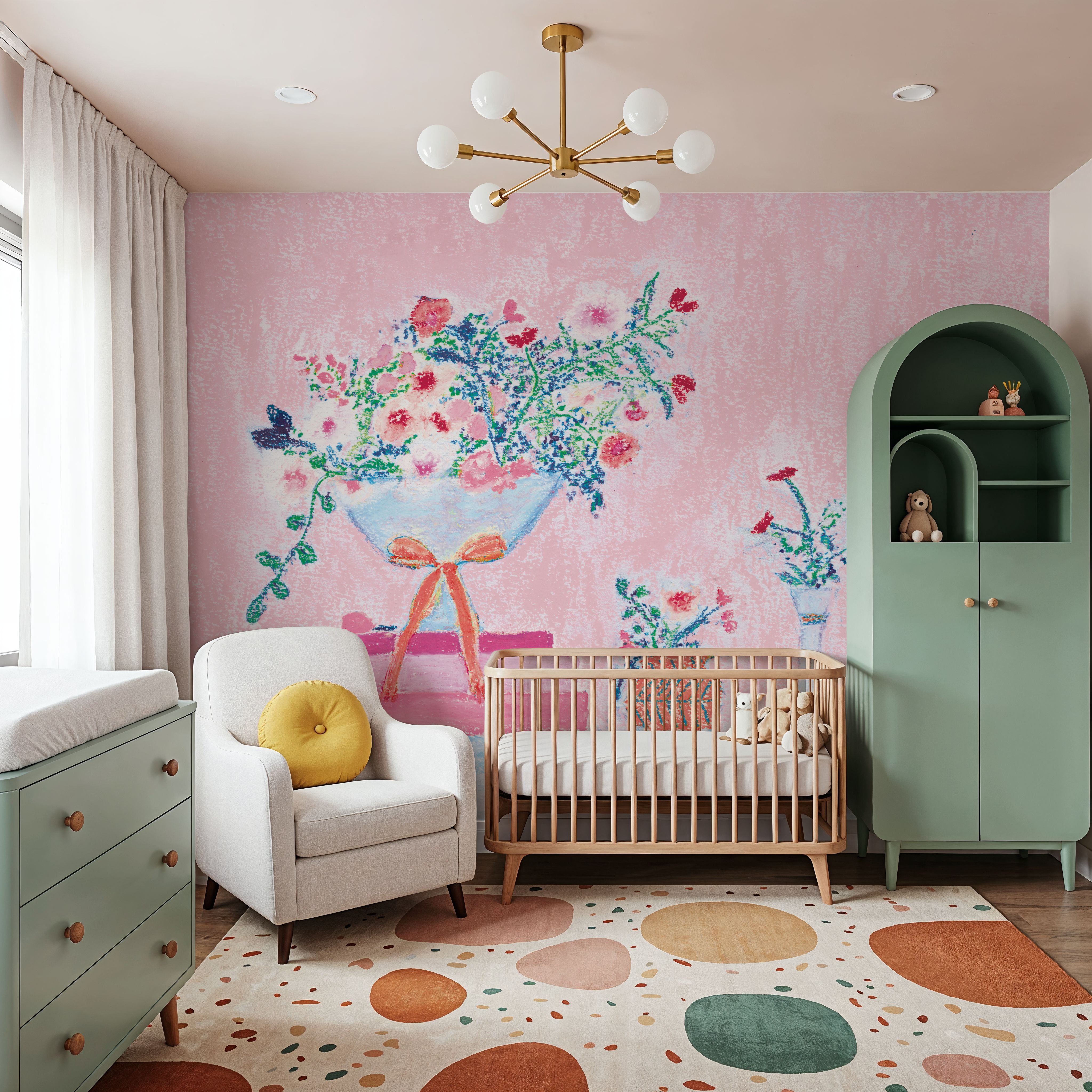 Flower Vases and Books Pink