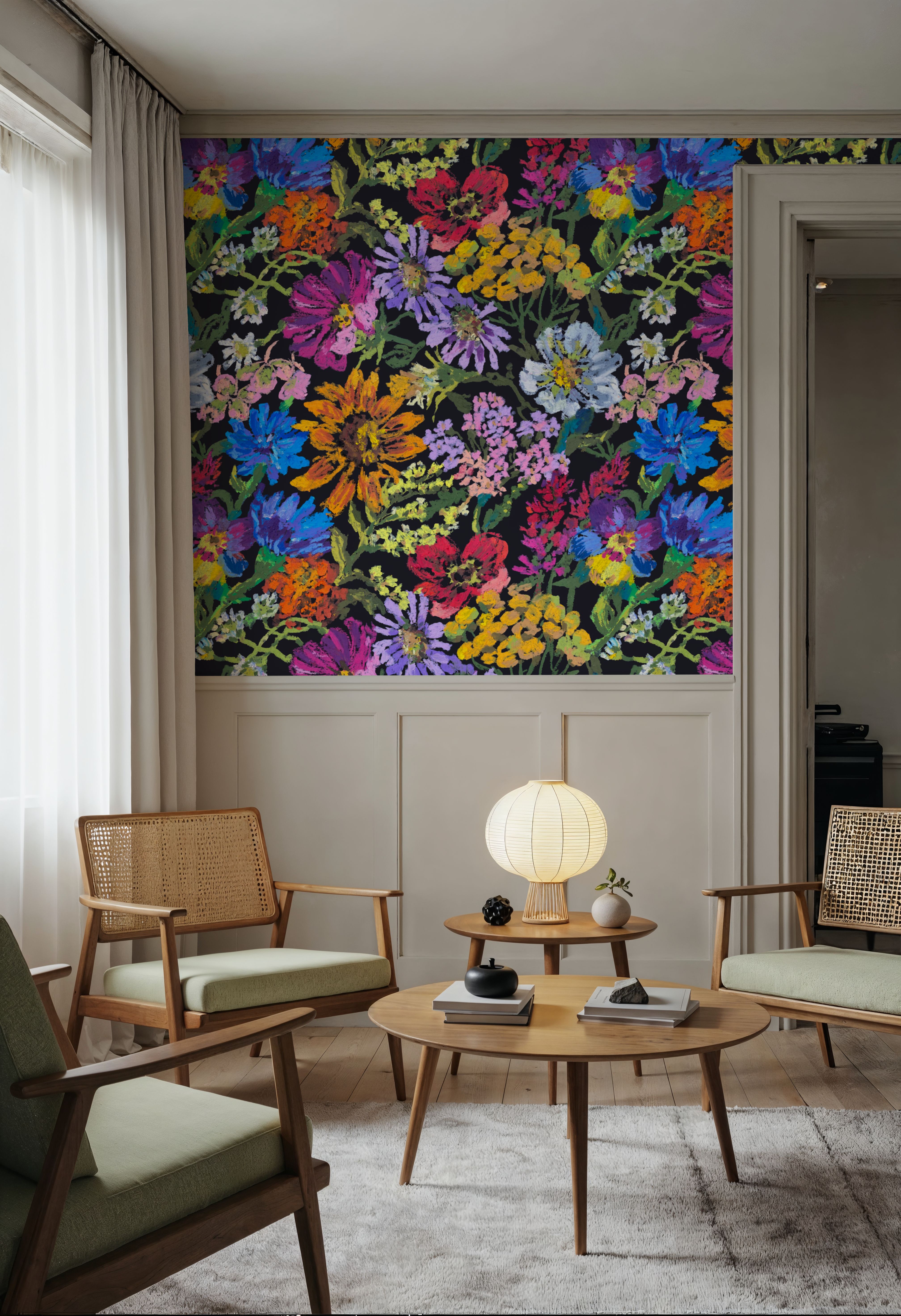 Meadow in Oil Pastel, Yellow