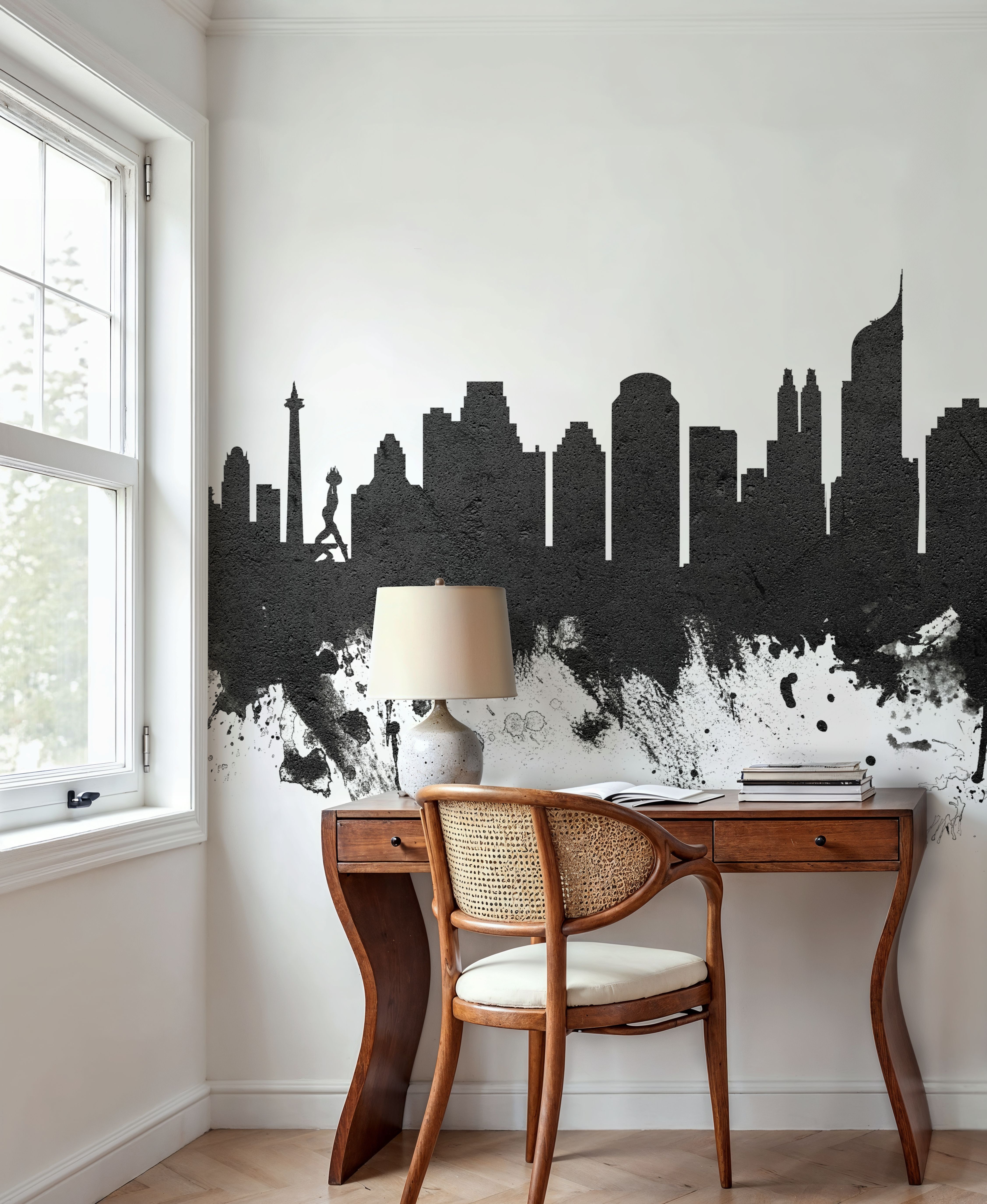 Jakarta Skyline Indonesia Black & White