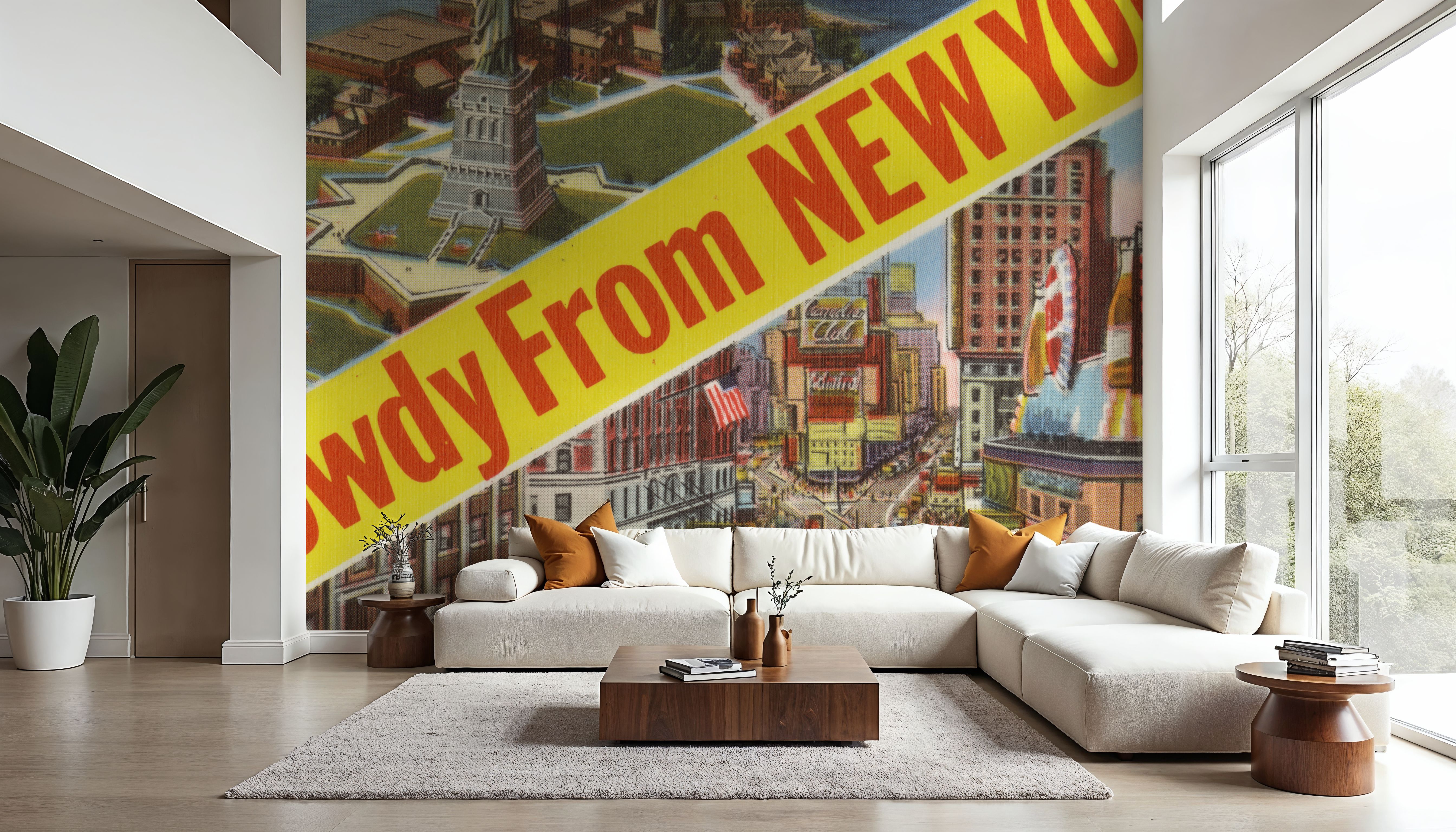 Howdy From New York  - Screenprint Postcard