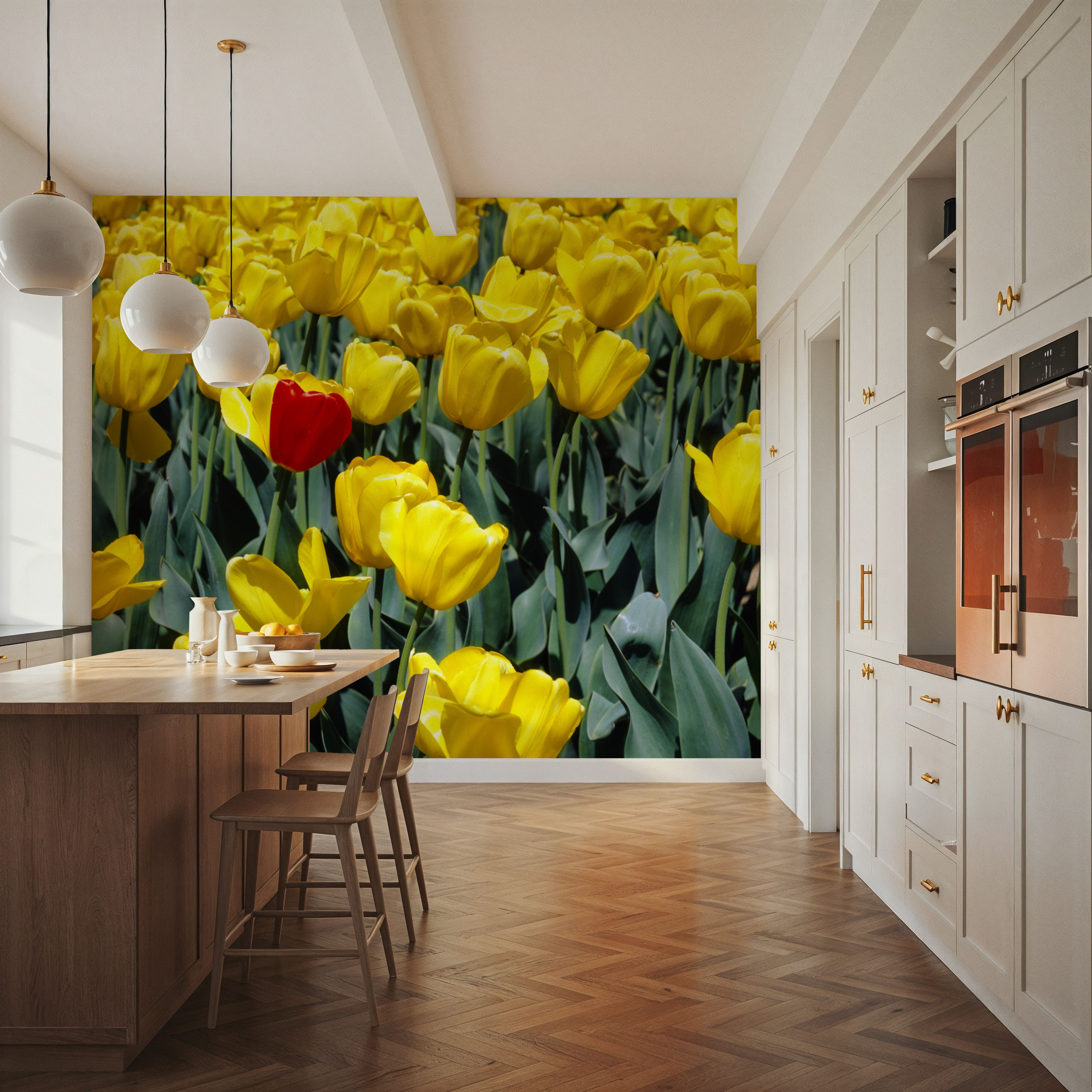 Lone Red Among Yellow