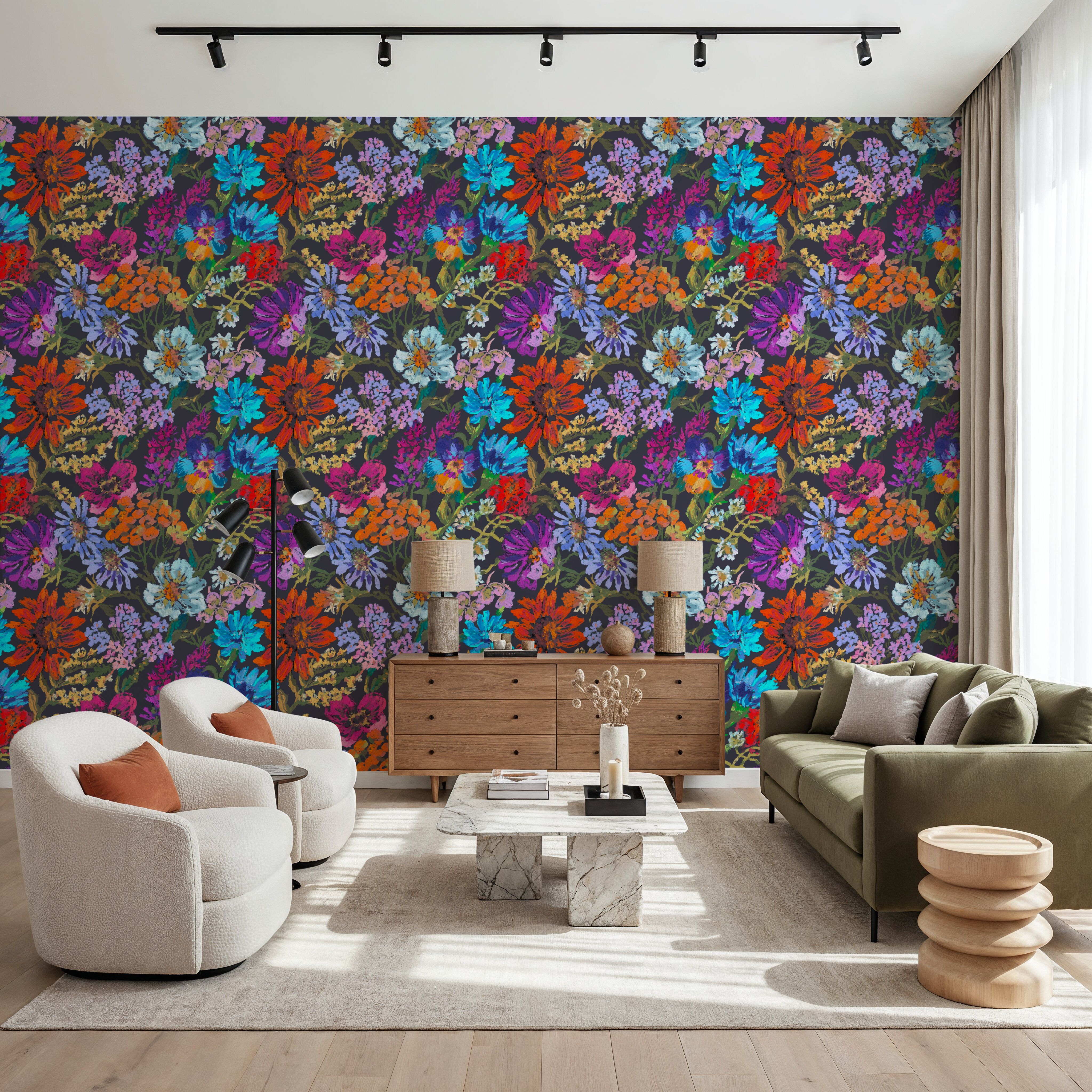 Meadow in Oil Pastel, Dusty