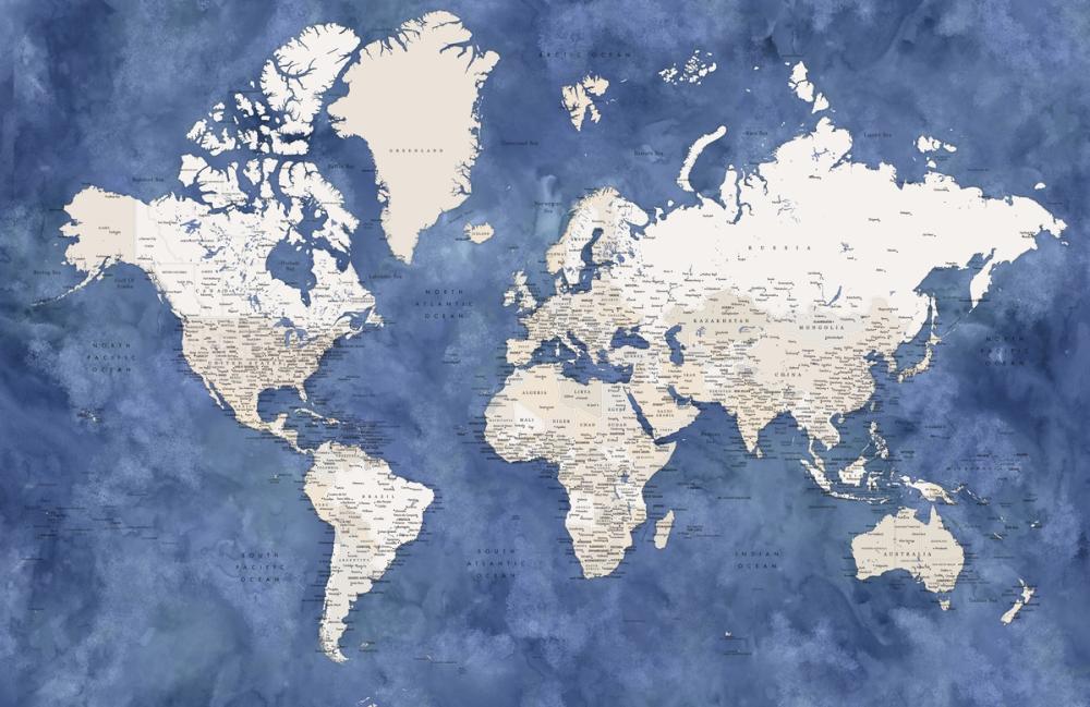 World Map Cities - Sabeen