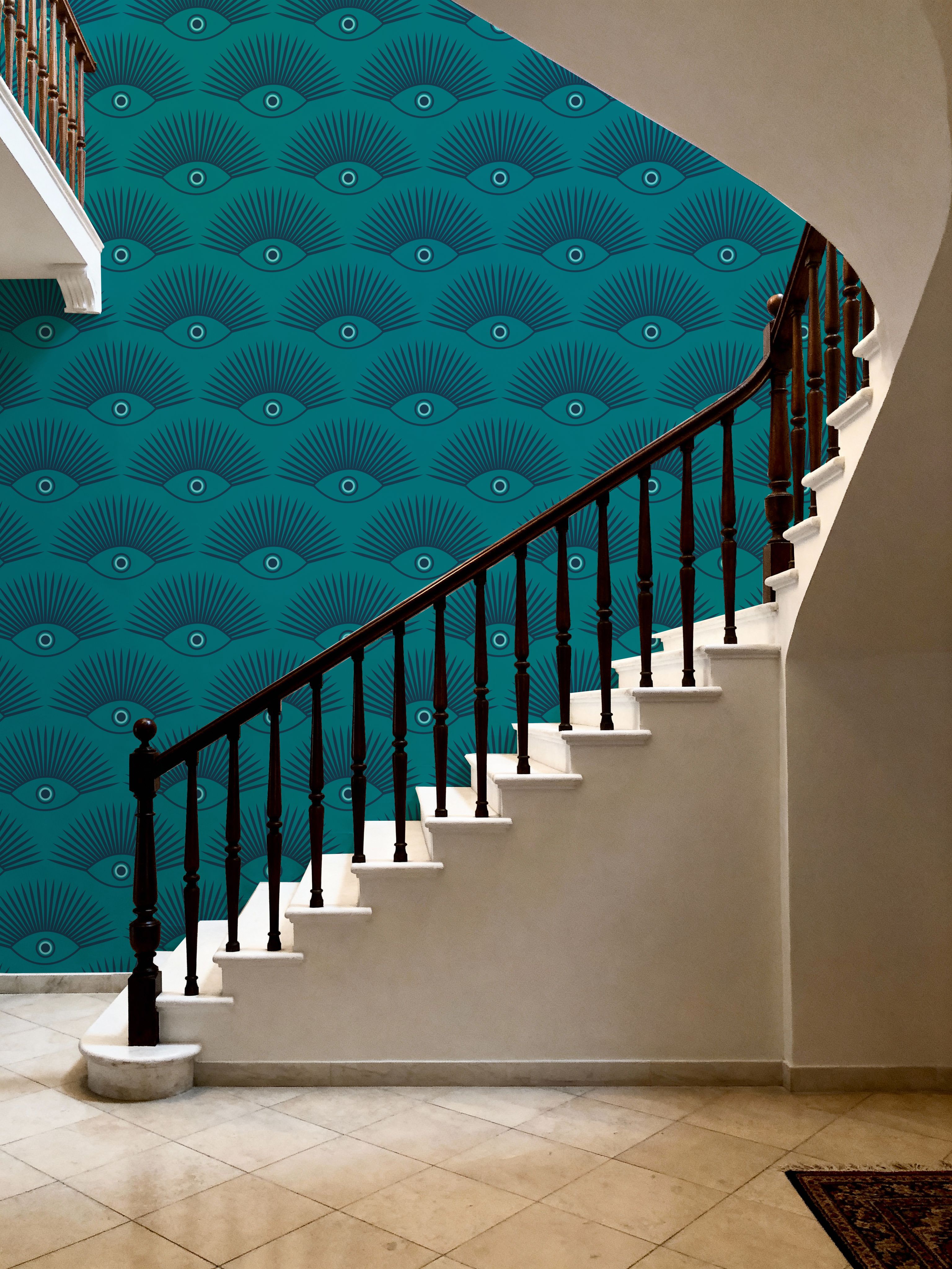 Art Deco Eye, Turquoise