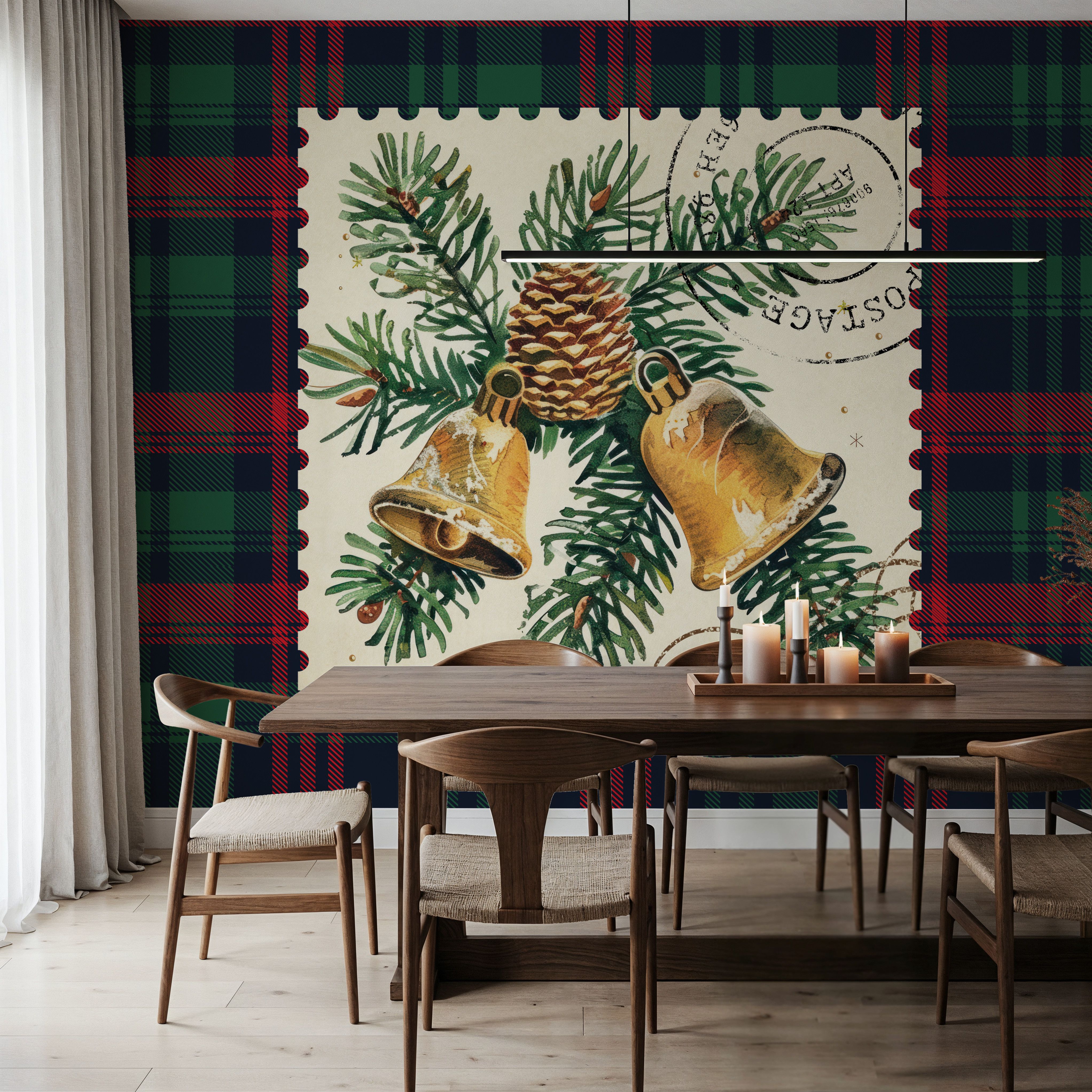 Plaid Christmas Stamp I