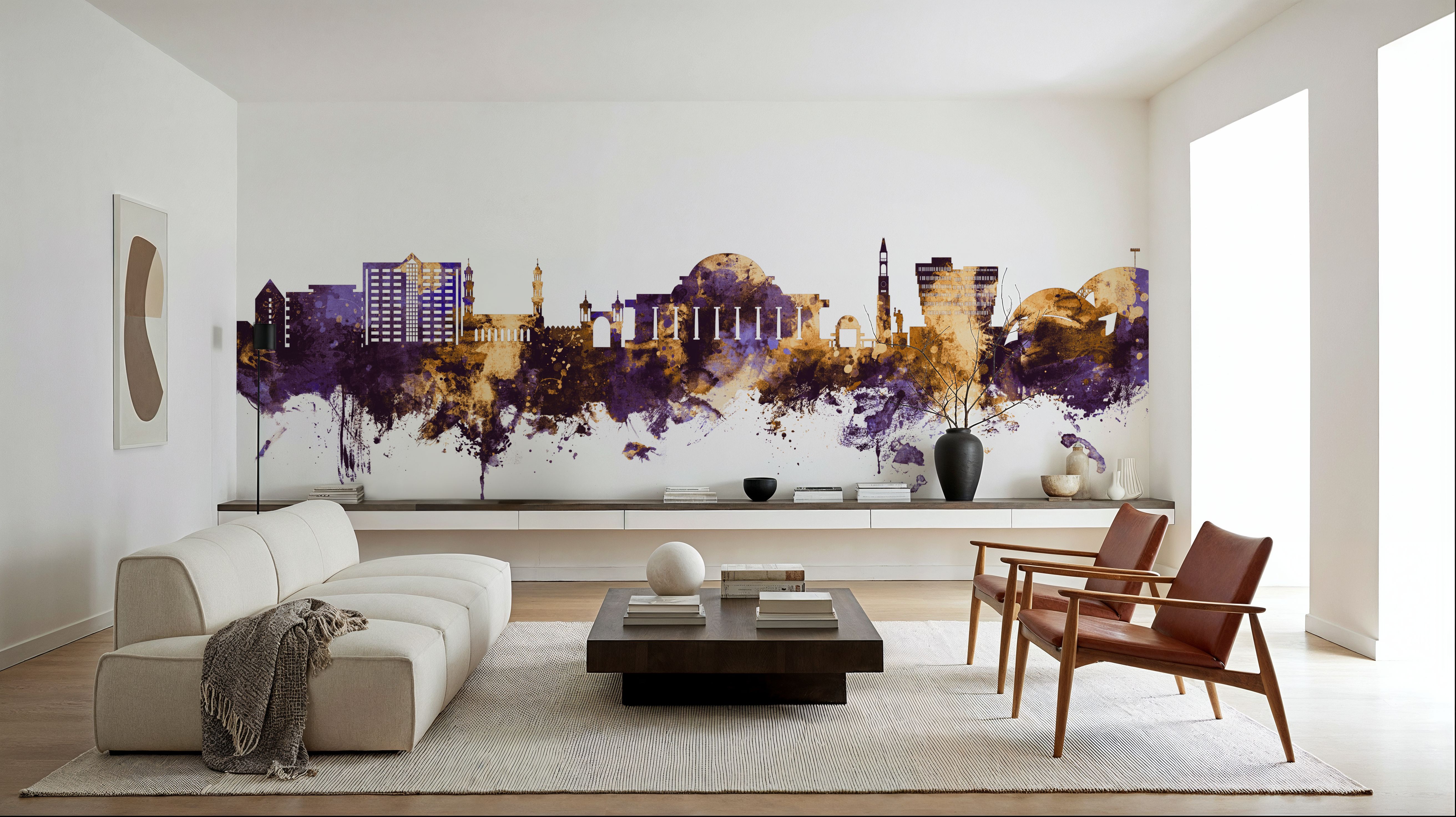 Lilongwe Malawi Skyline Purple & Gold