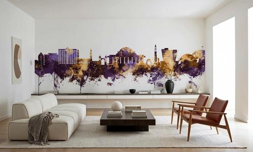 Lilongwe Malawi Skyline Purple & Gold