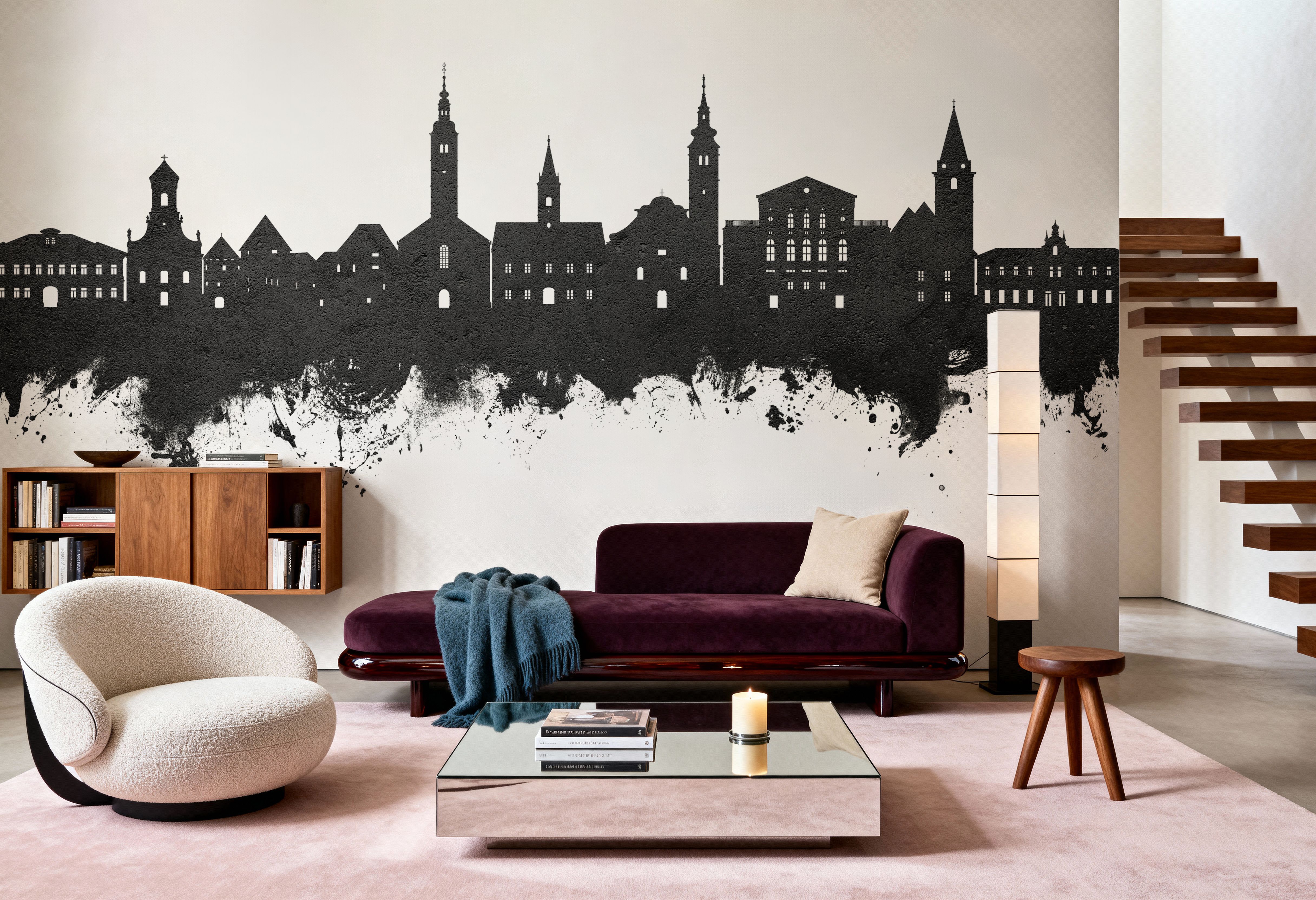 Varaždin Croatia Skyline Black & White