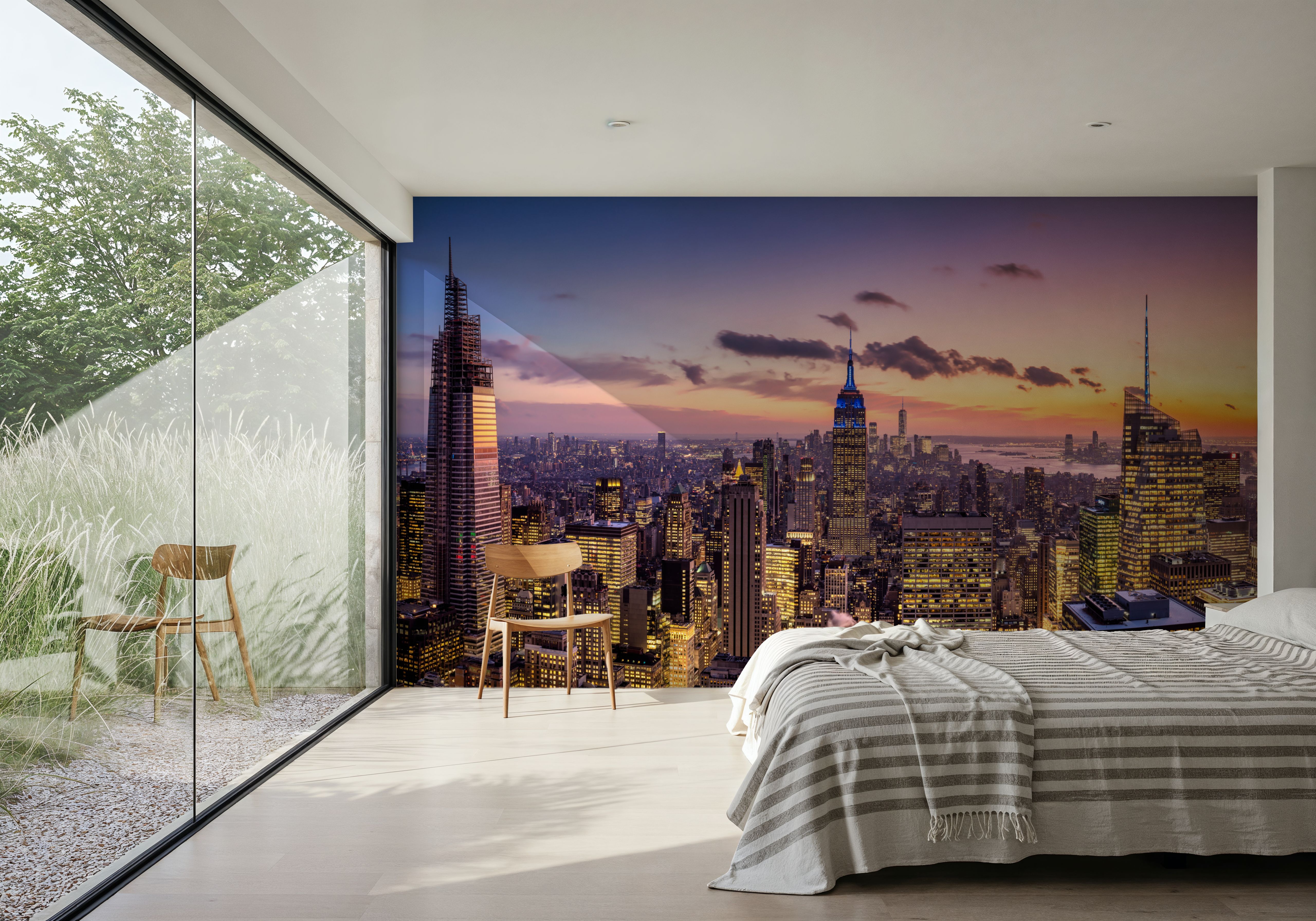 Manhattan Skyline Sunset