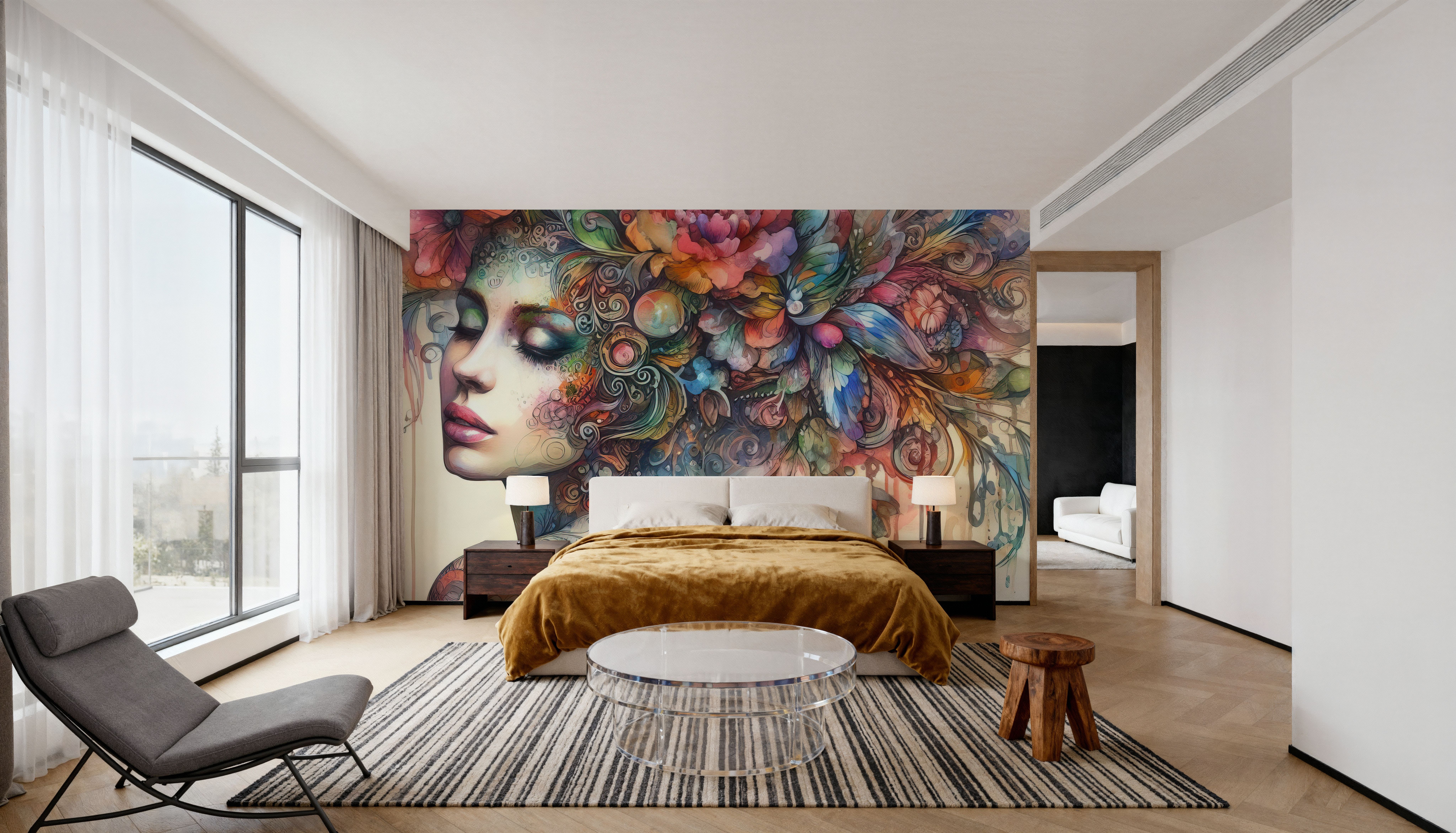 Watercolor Hair Explosion, Wallpaper