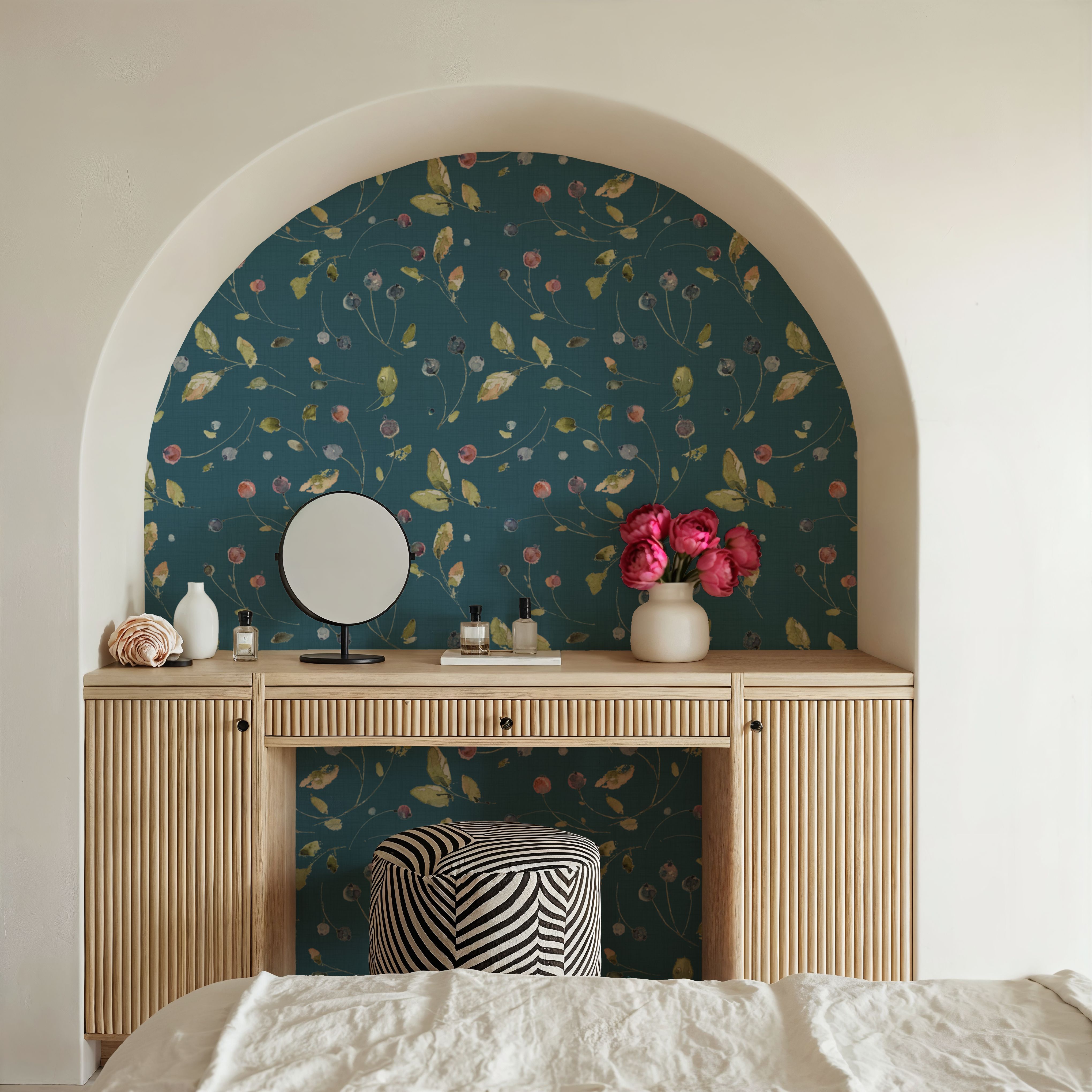 Time to Share Floral Blue