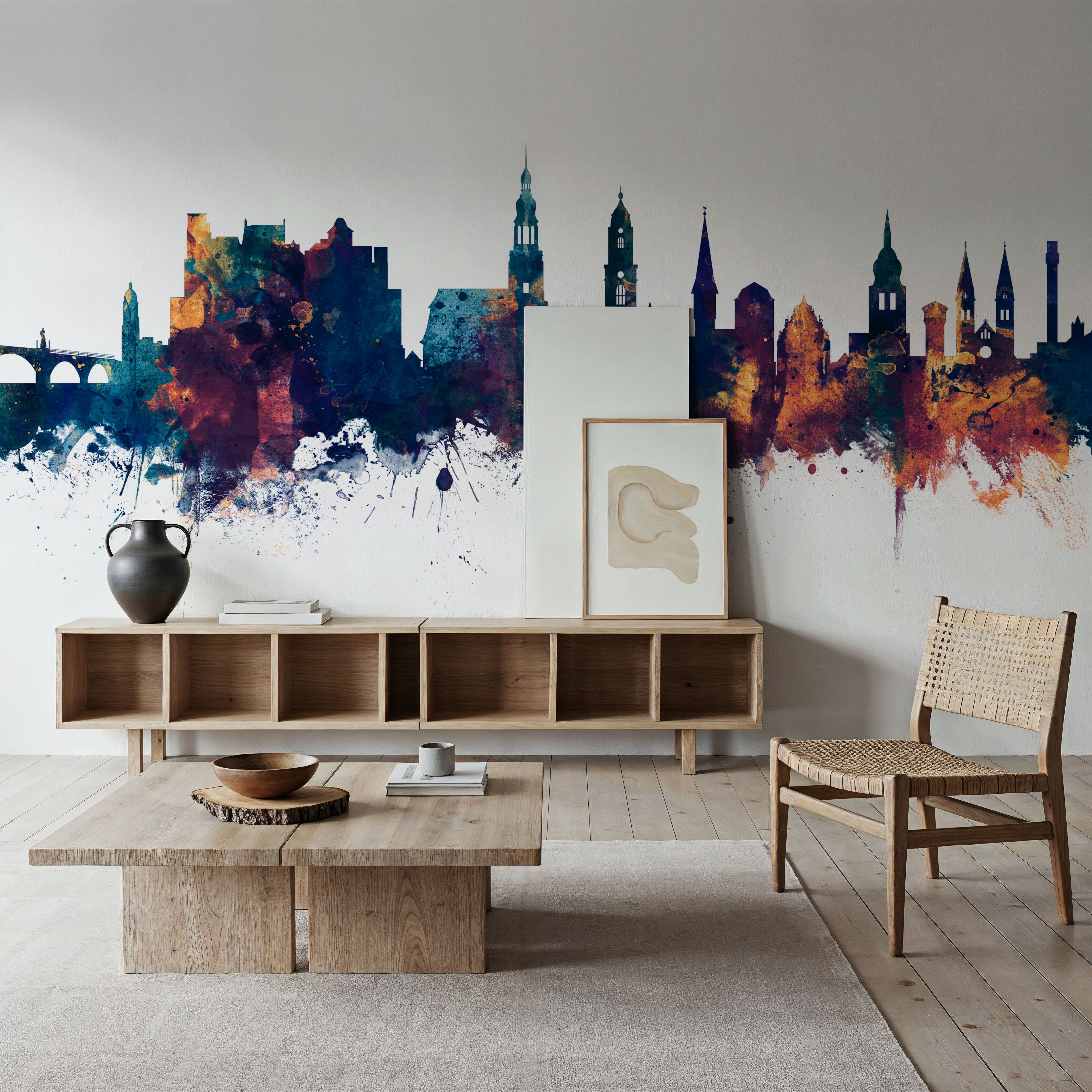 Heidelberg Germany Skyline Blue & Bronze