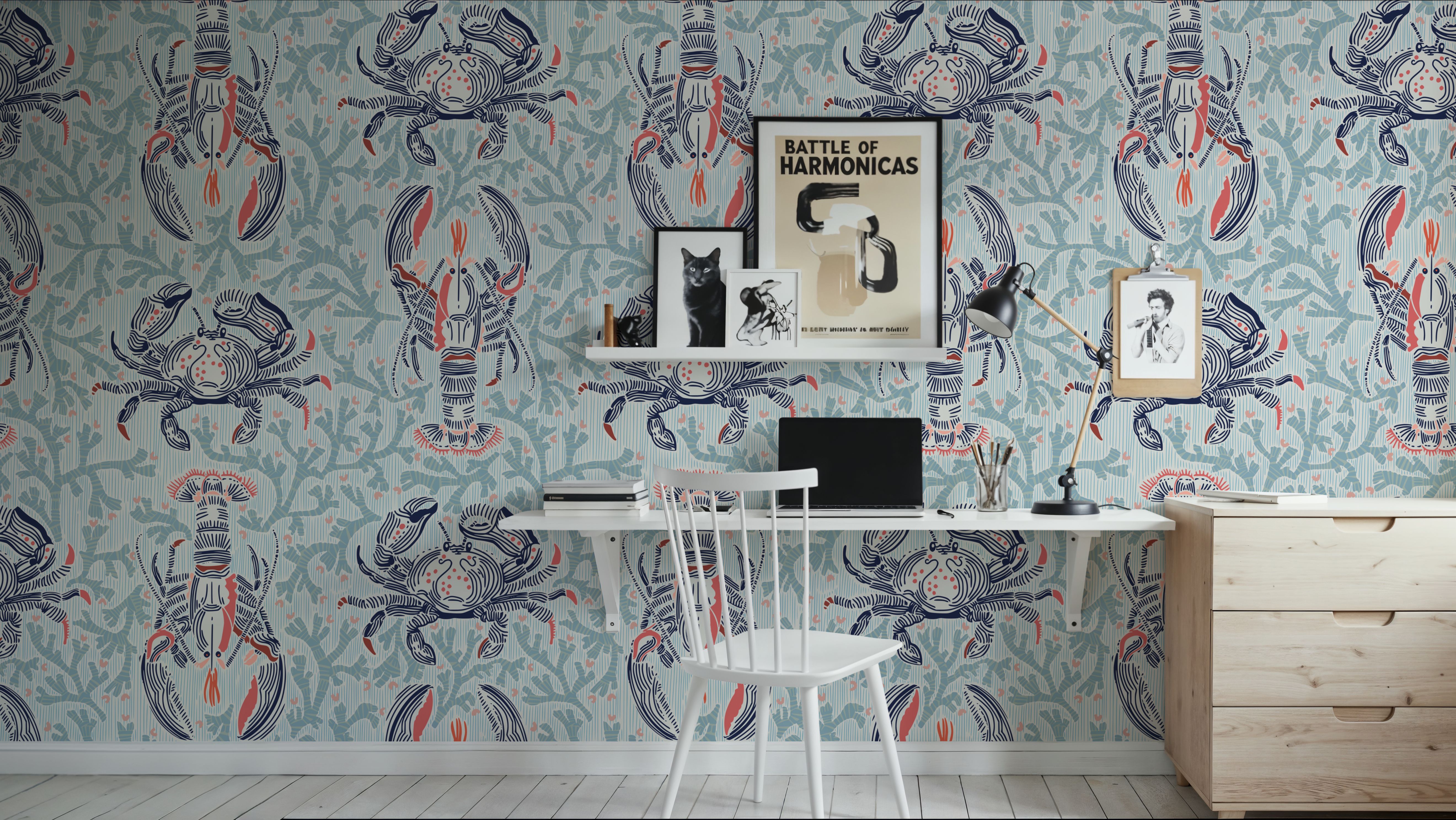 Lobster and Crab Coastal Nostalgia, Mint