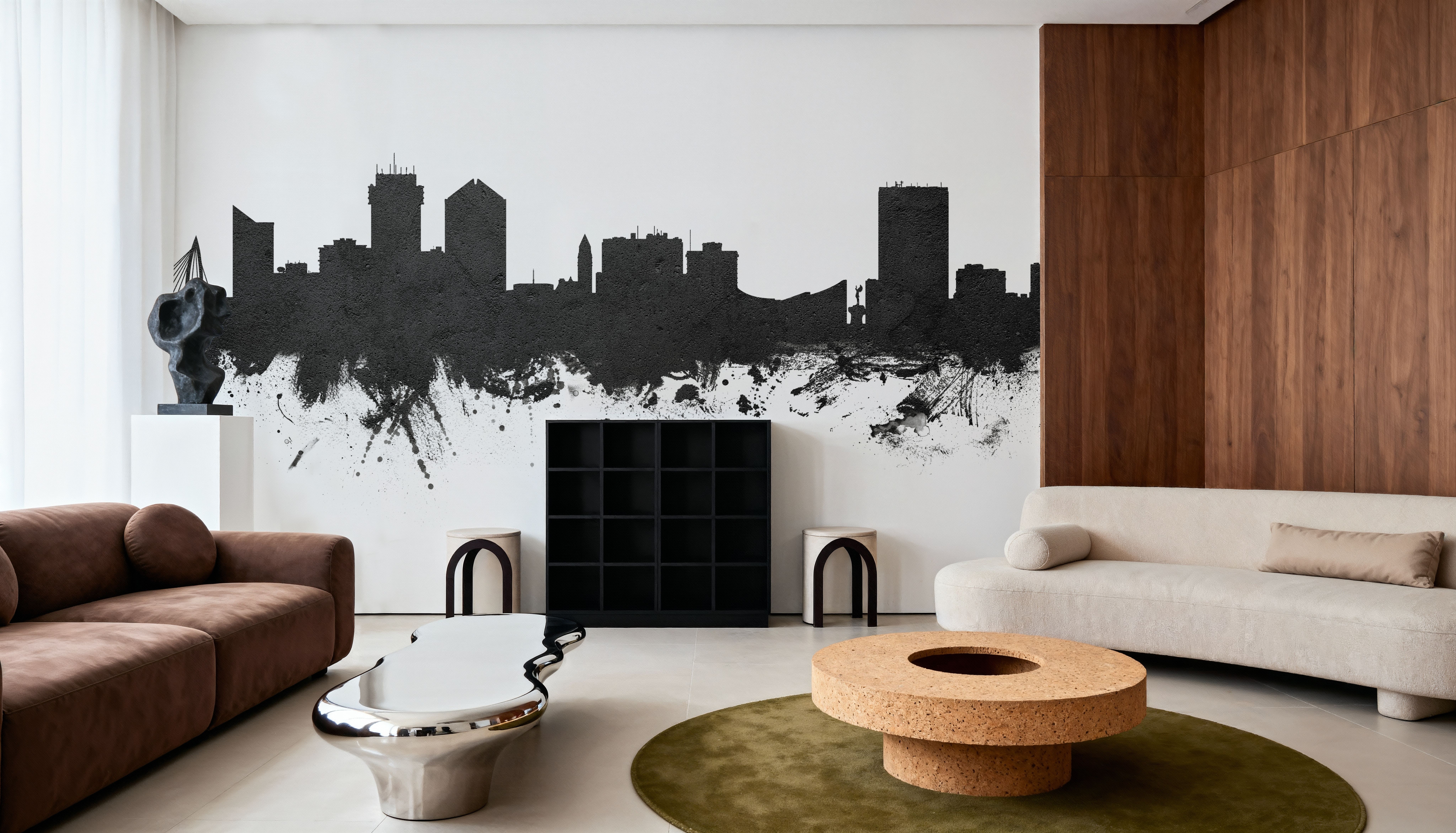 Wichita Kansas Skyline Black & White