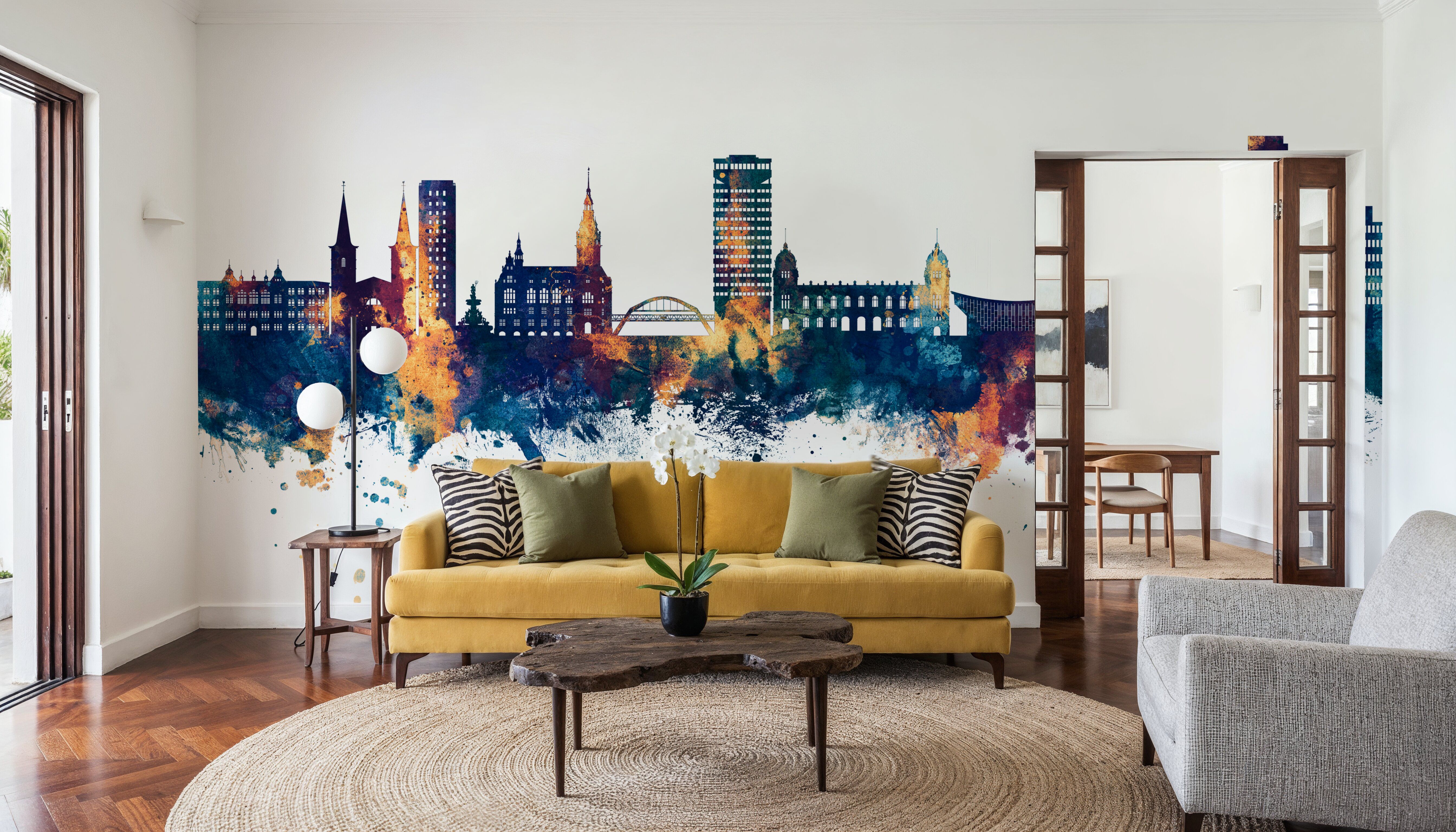 Wuppertal Germany Skyline Blue & Bronze