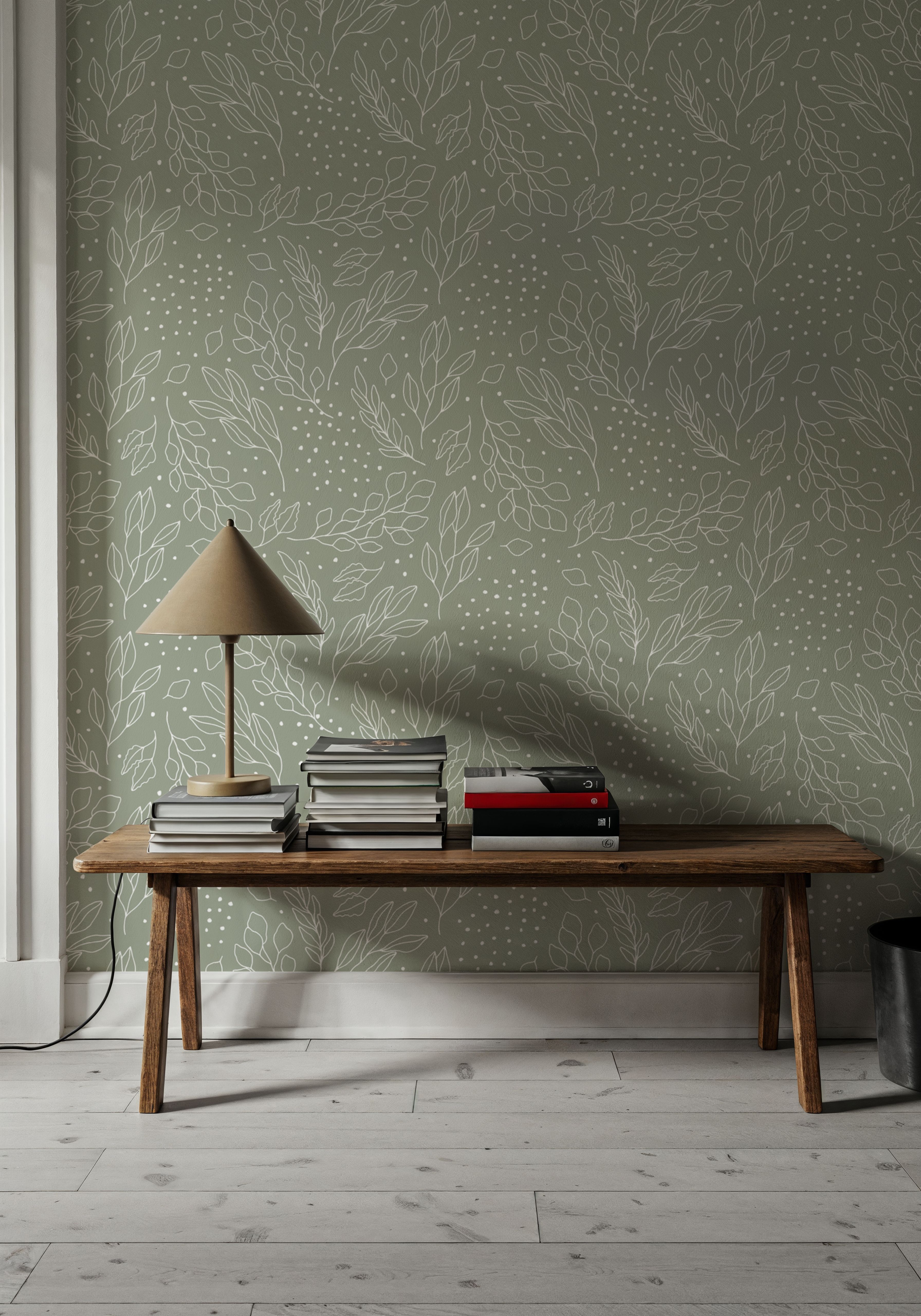 Pinery On Green, Wallpaper