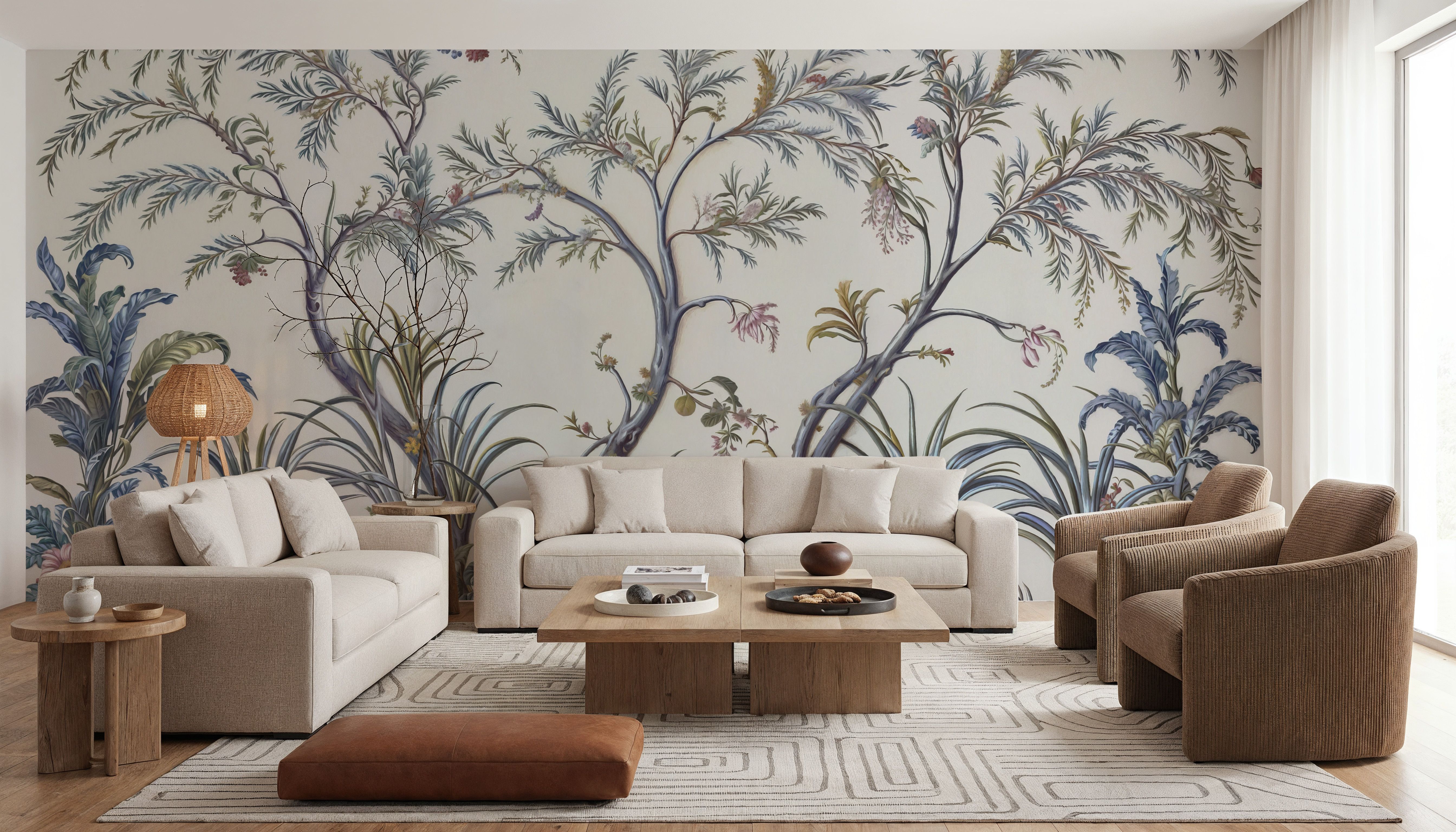 Intricate Garden, Blue & Yellow