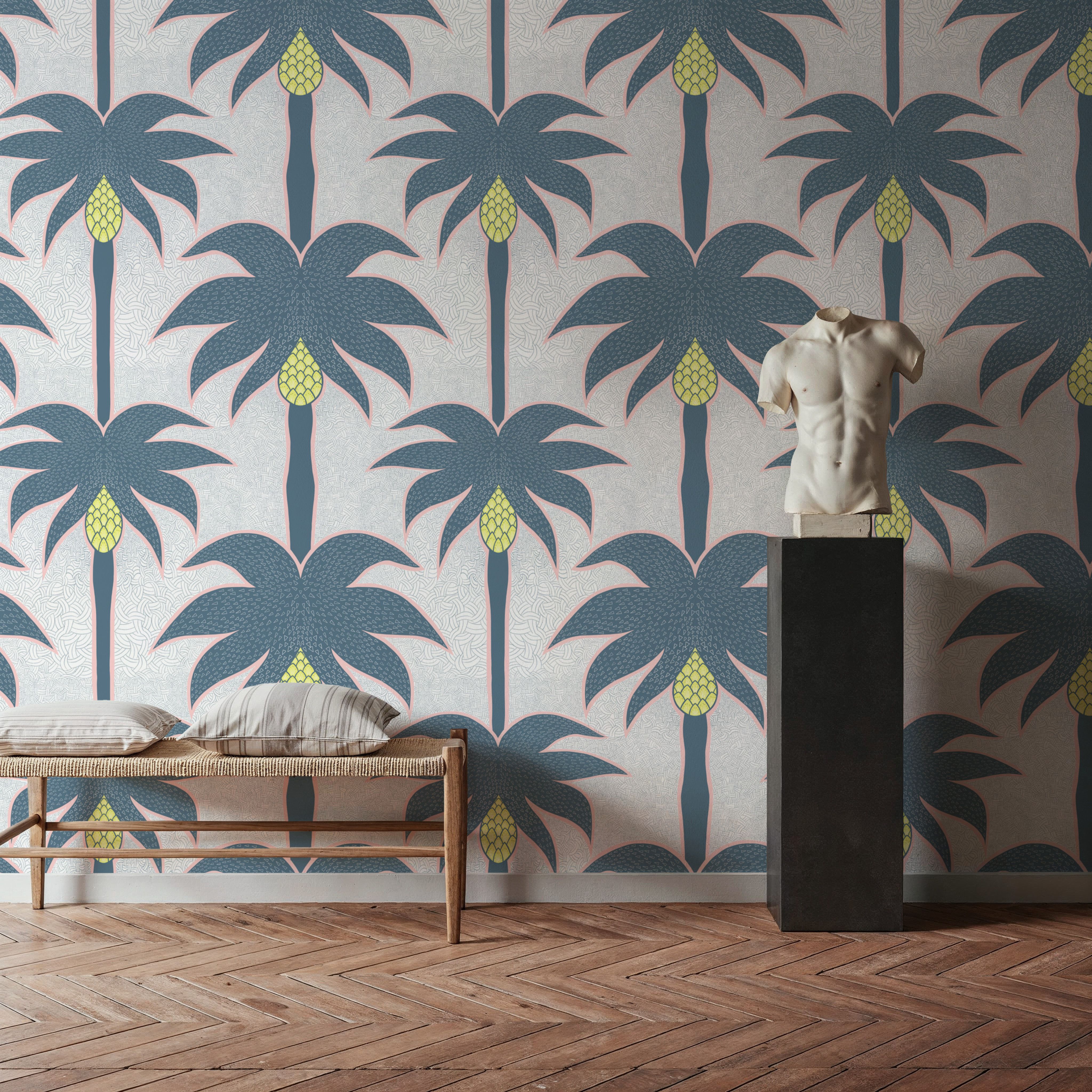 Graphic Palms, Teal
