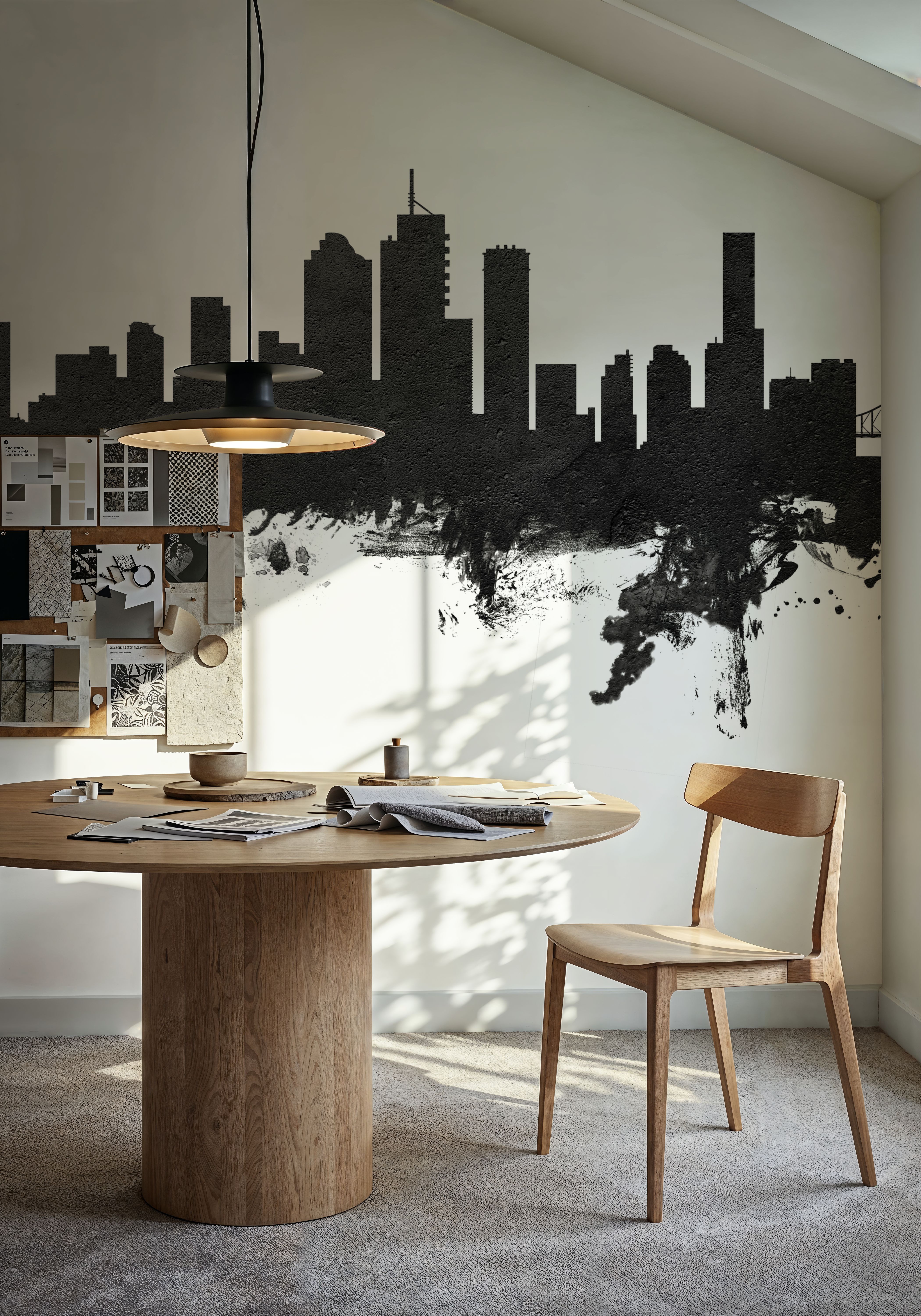 Brisbane Australia Skyline Black & White