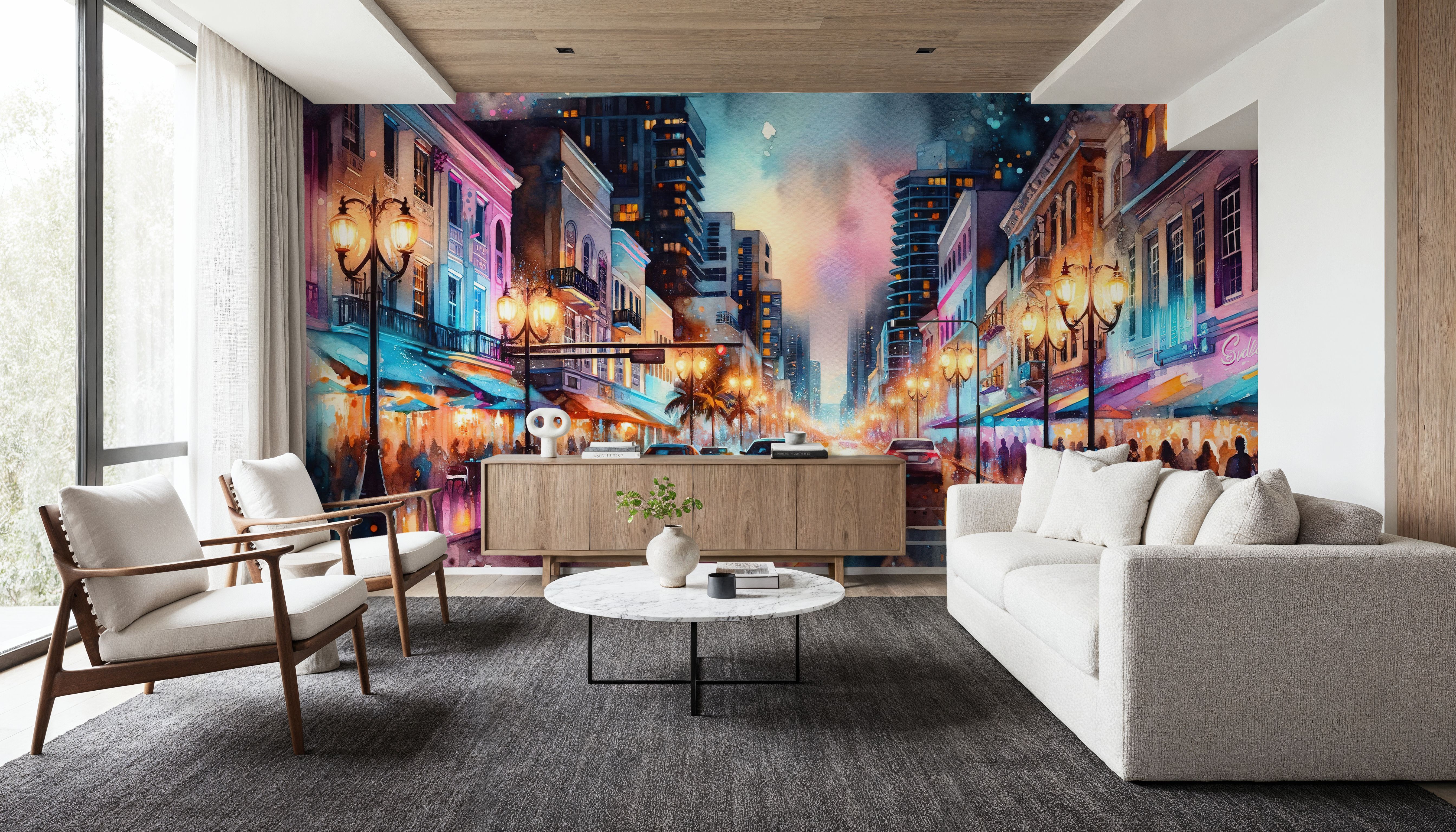 Miami Street At Night