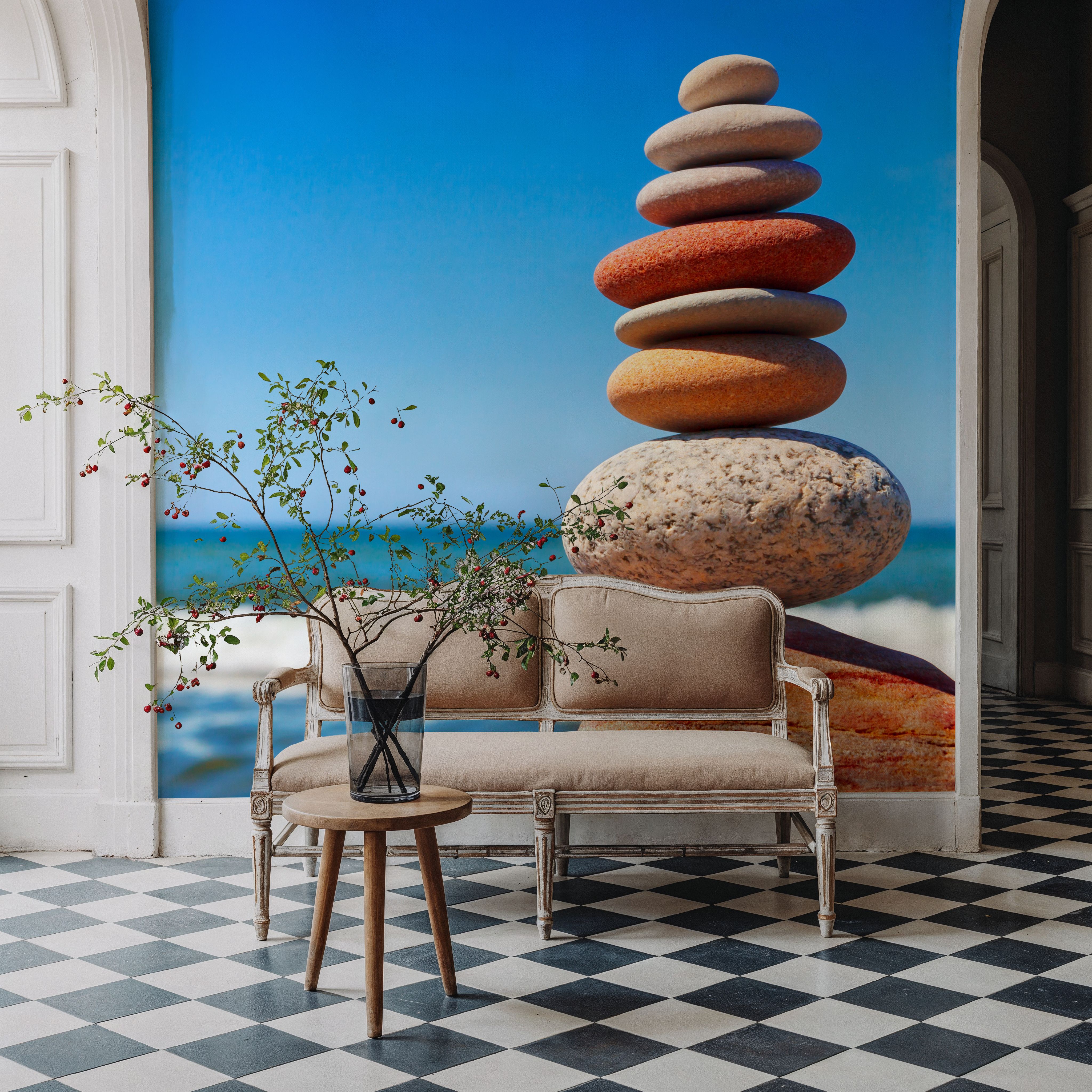 Multicolored Pebble Tower