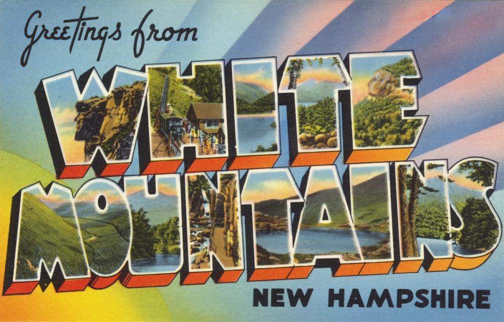 Greetings from White Mountains - Screenprint Postcard
