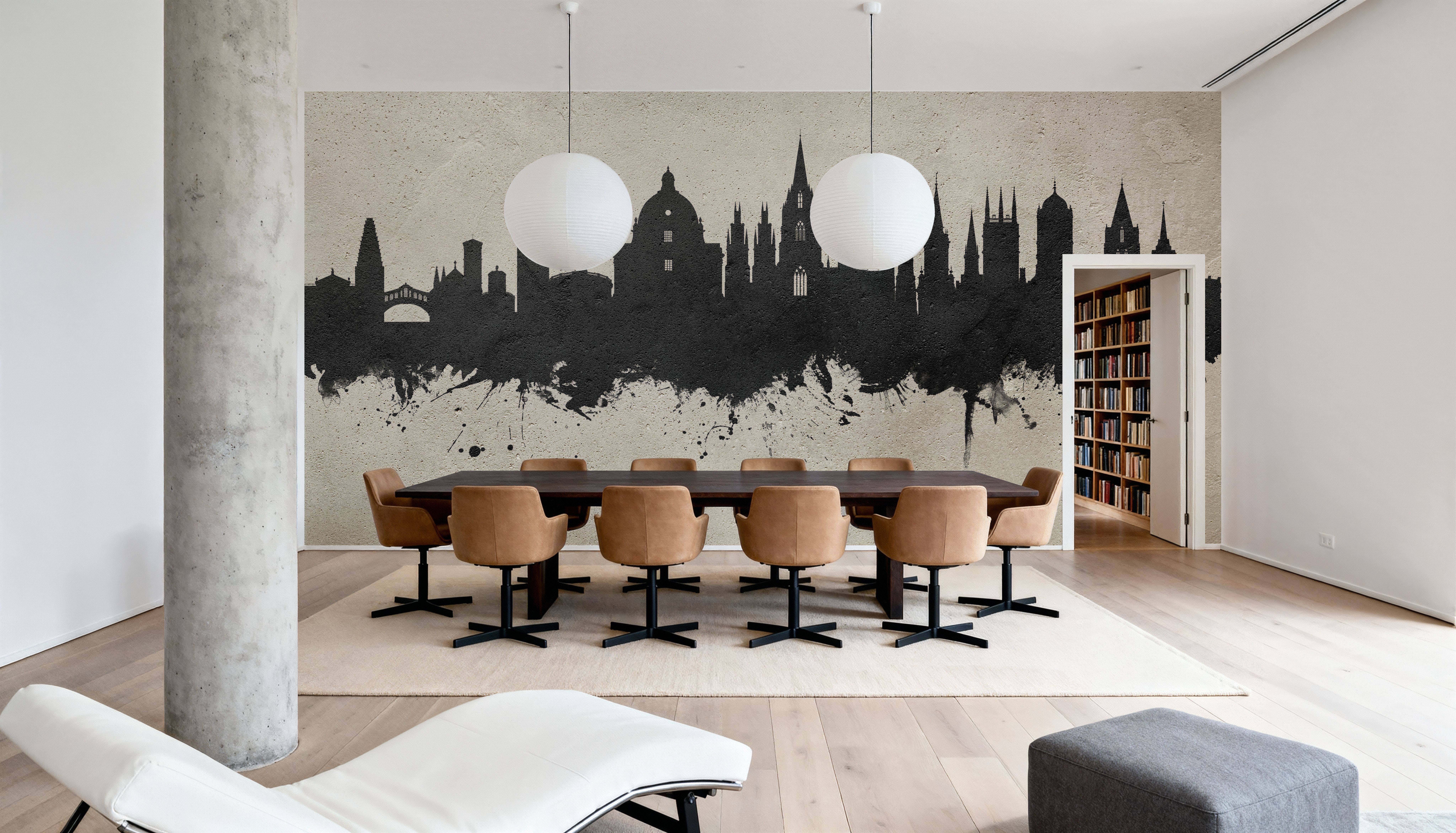 Oxford England Skyline Concrete, Tapet