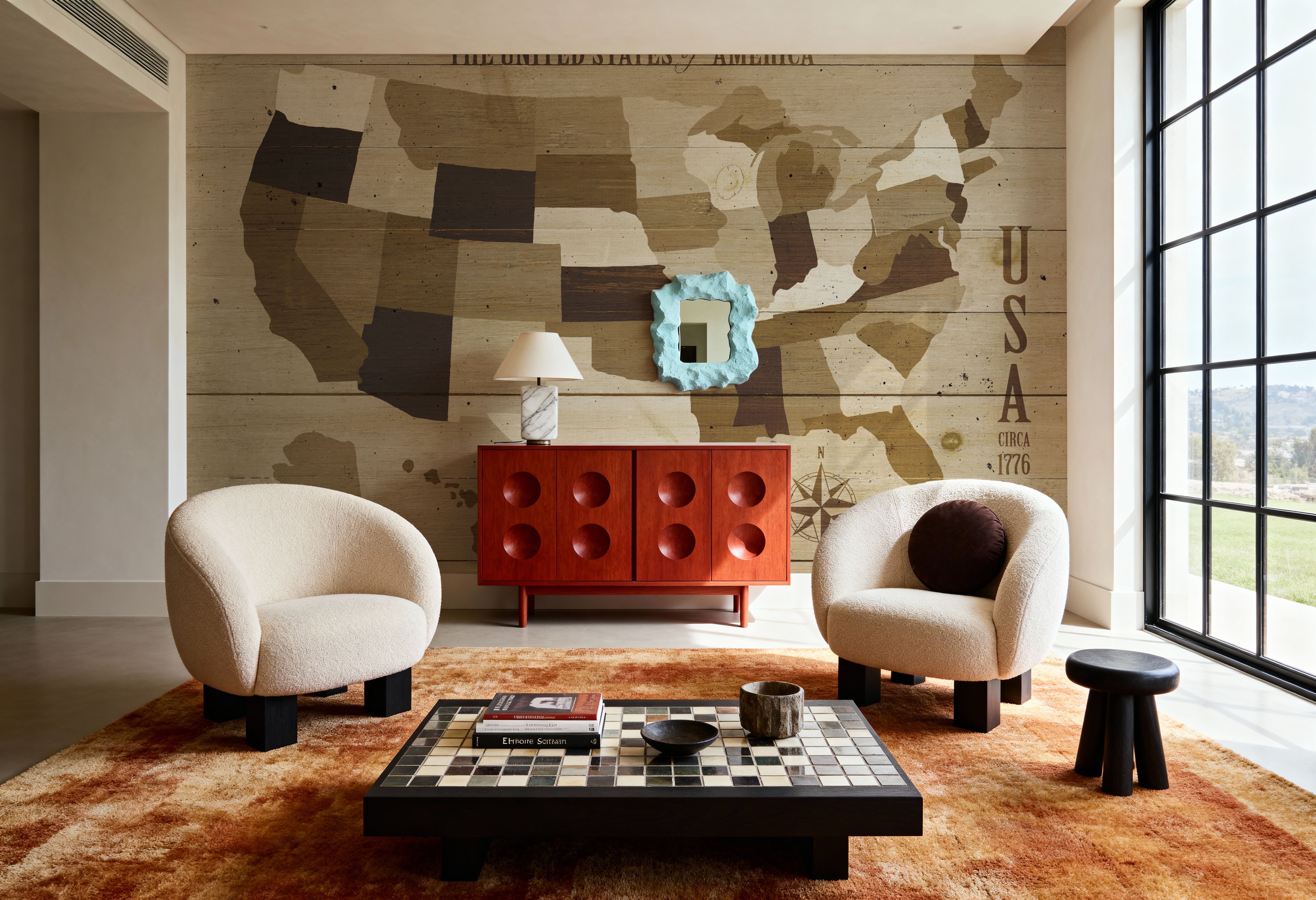 USA Modern Vintage Wood, Behang