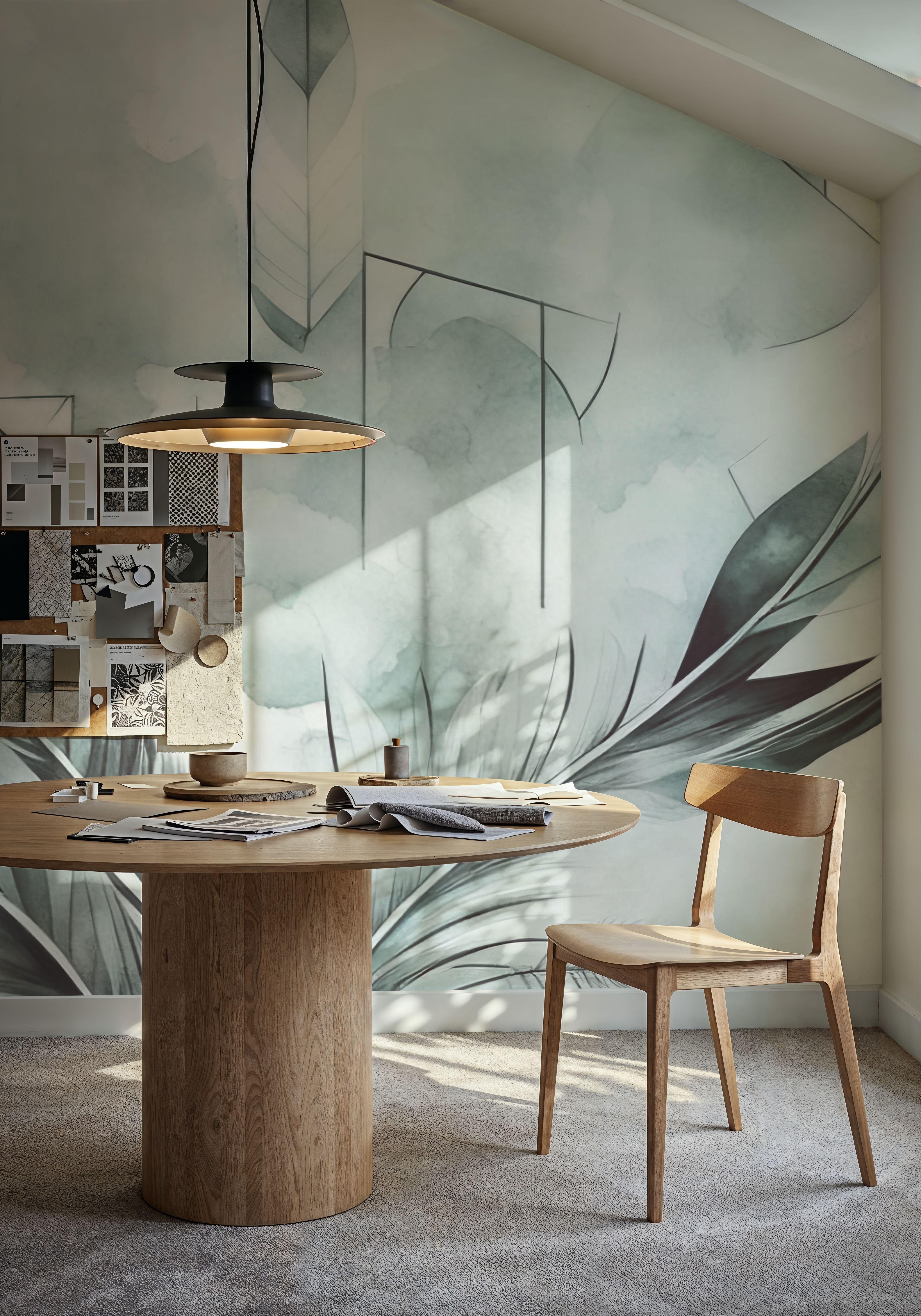 Feather Geometry Teal