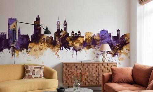 Wintherthur Switzerland Skyline Purple & Gold