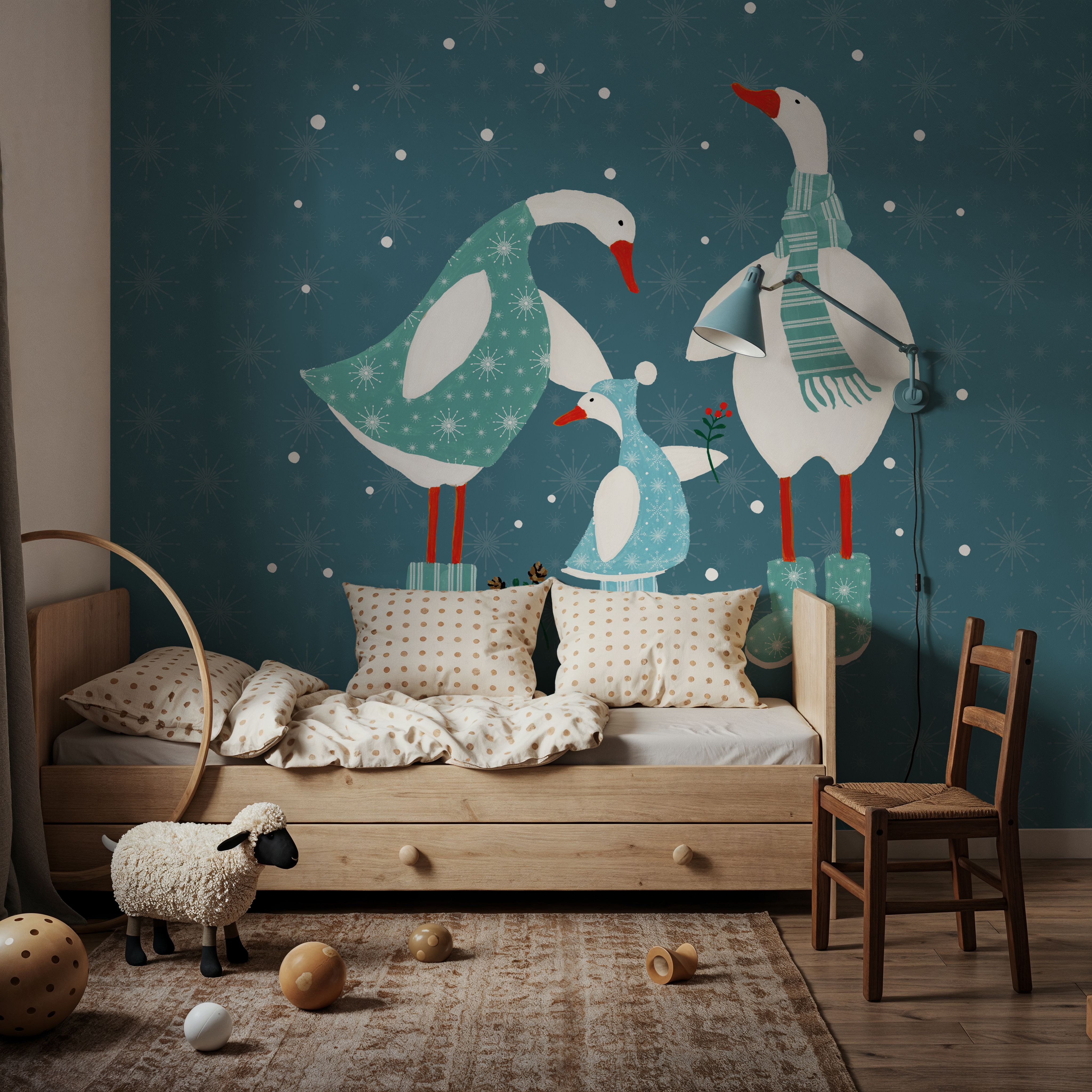 Ducks in the Snow IX