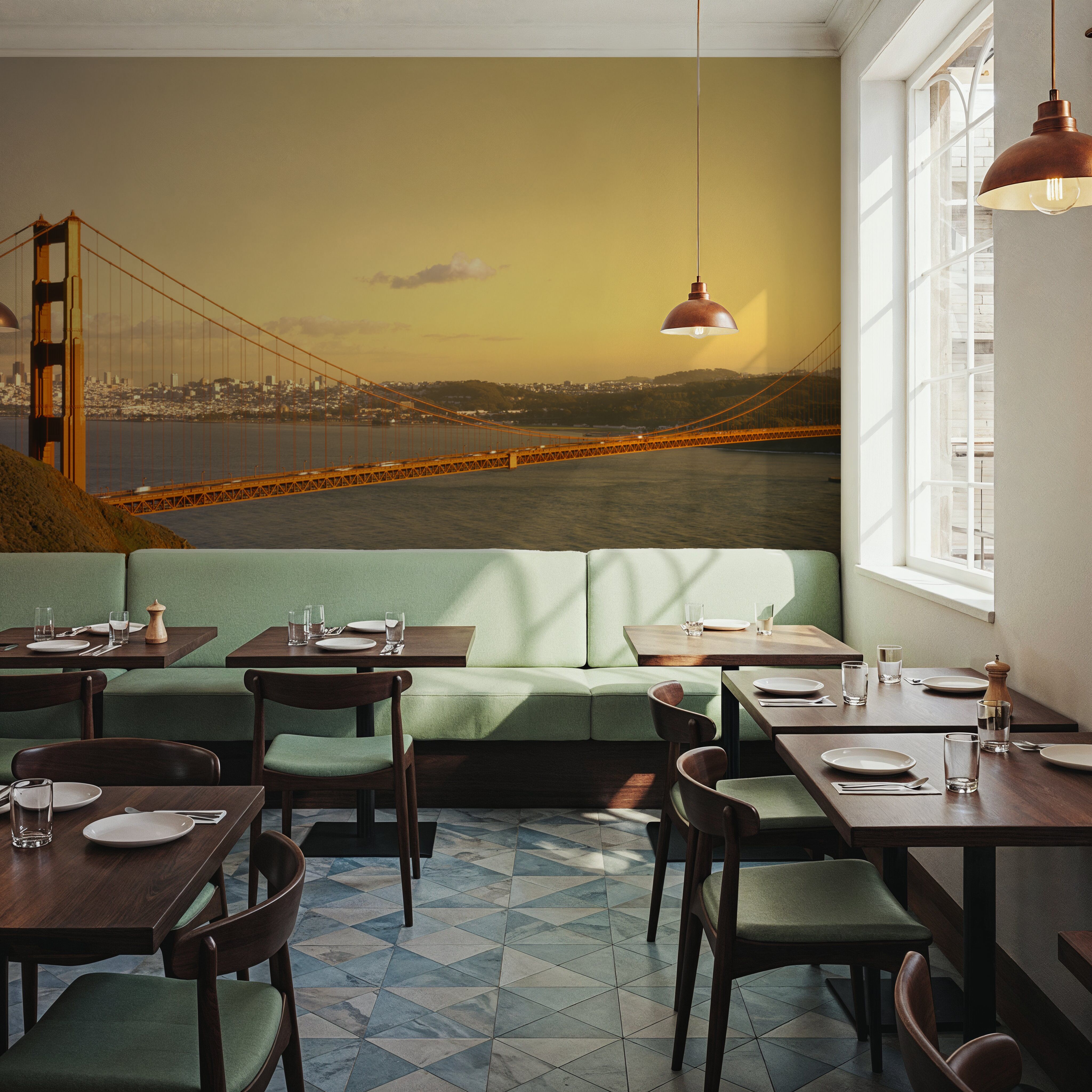 Crimson Bridge at Dusk