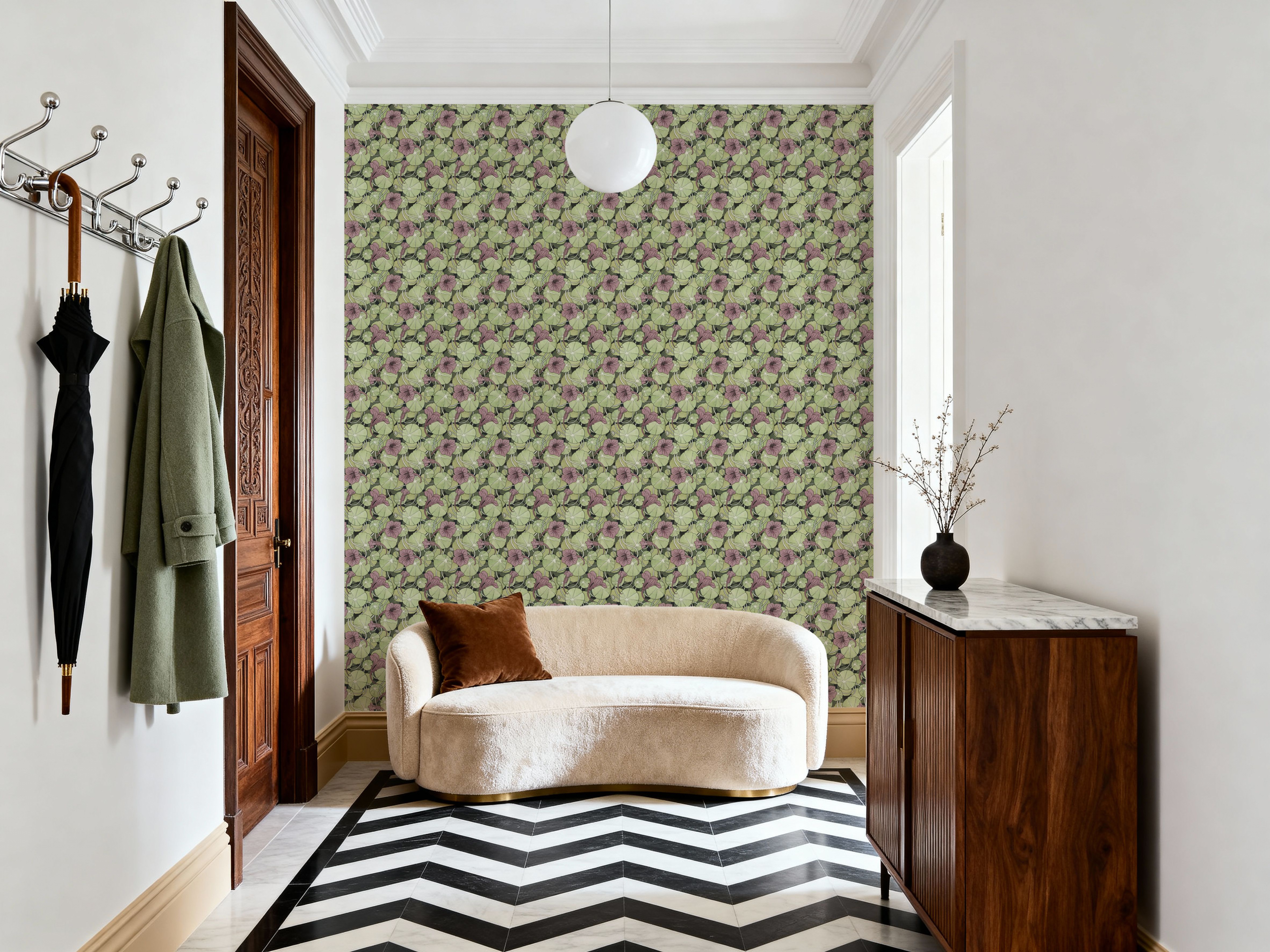 Nasturtium Verdure, Dusty Plum