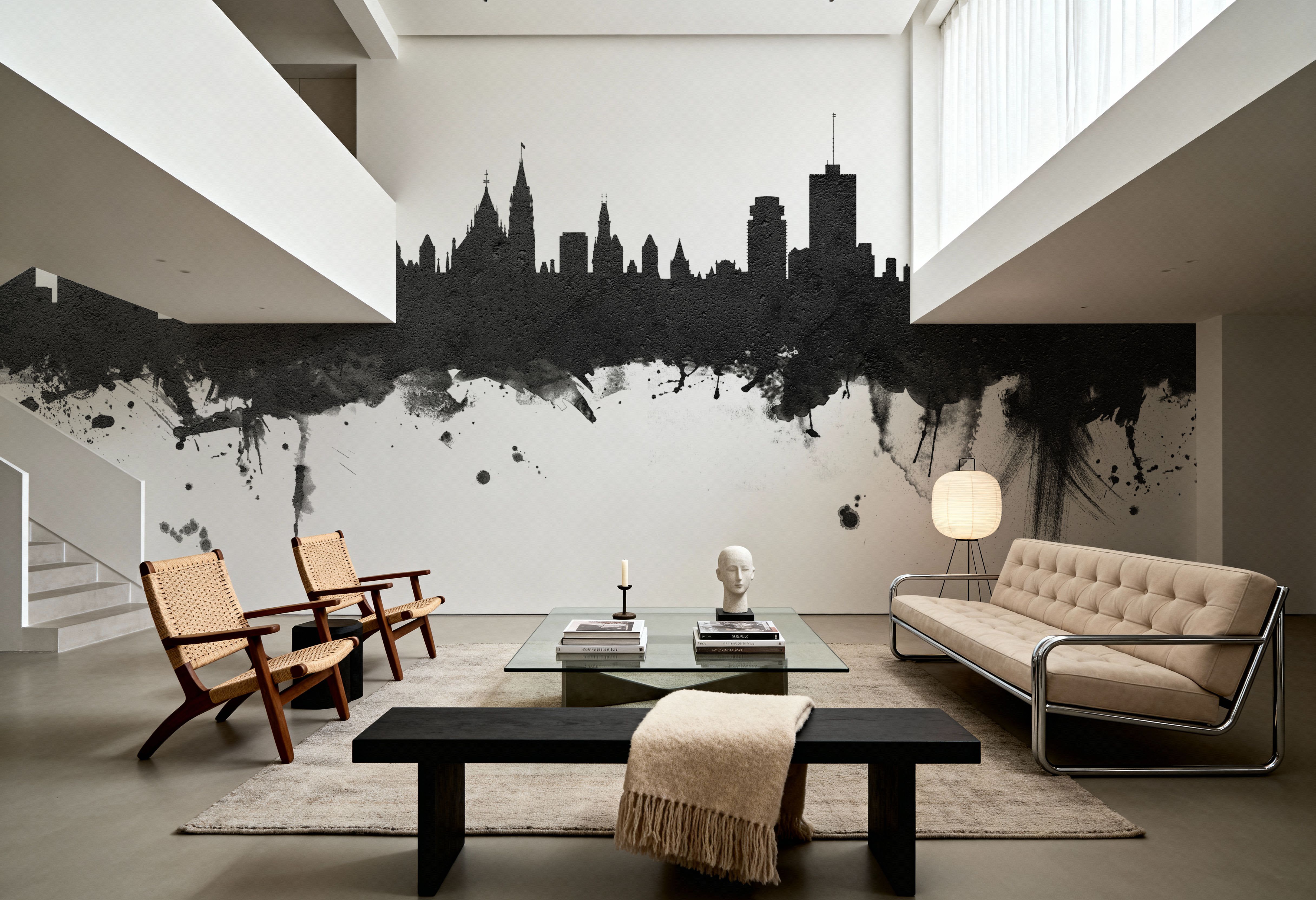 Ottowa Canada Skyline Black & White