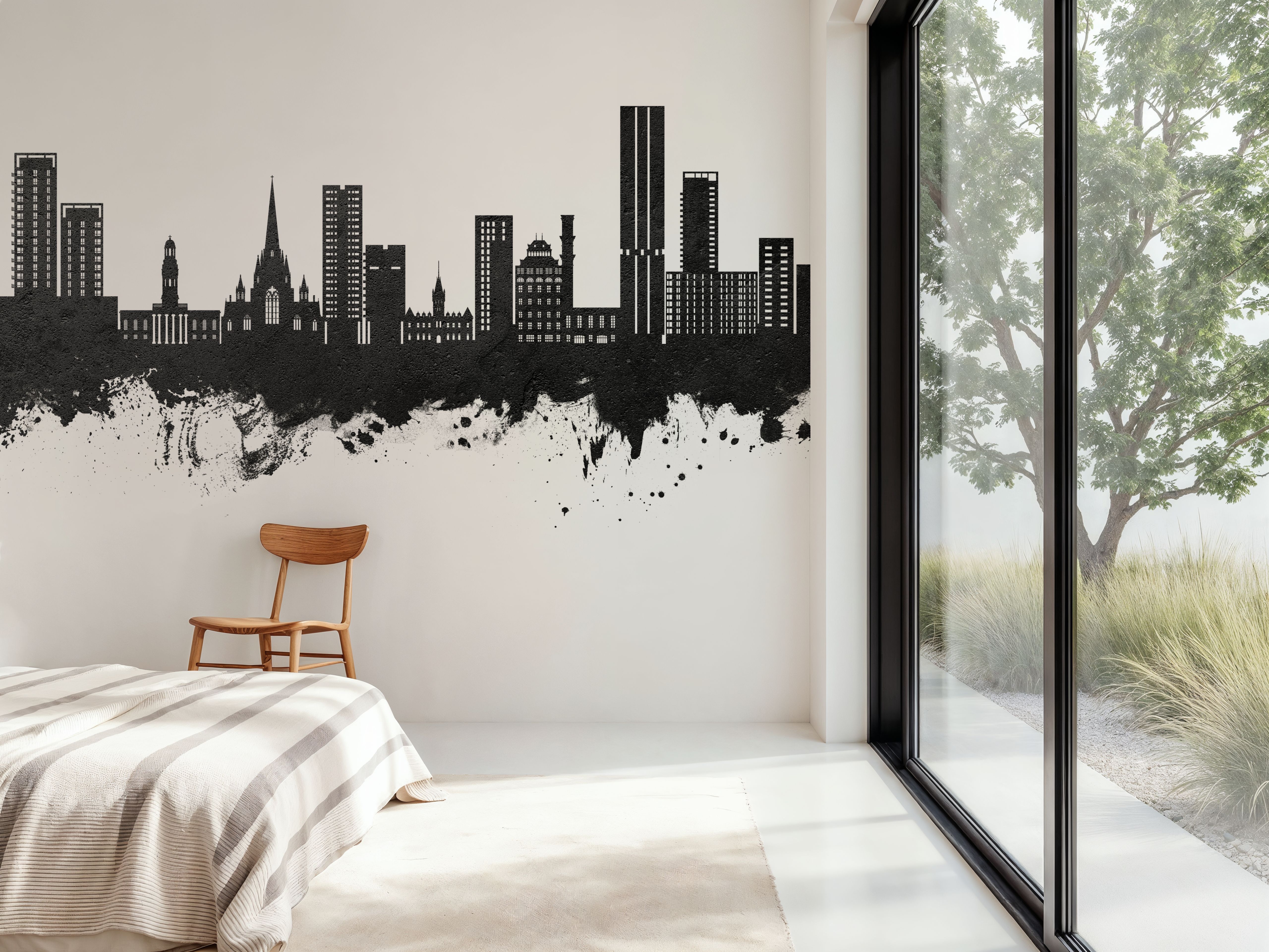 Salford England Skyline Black & White