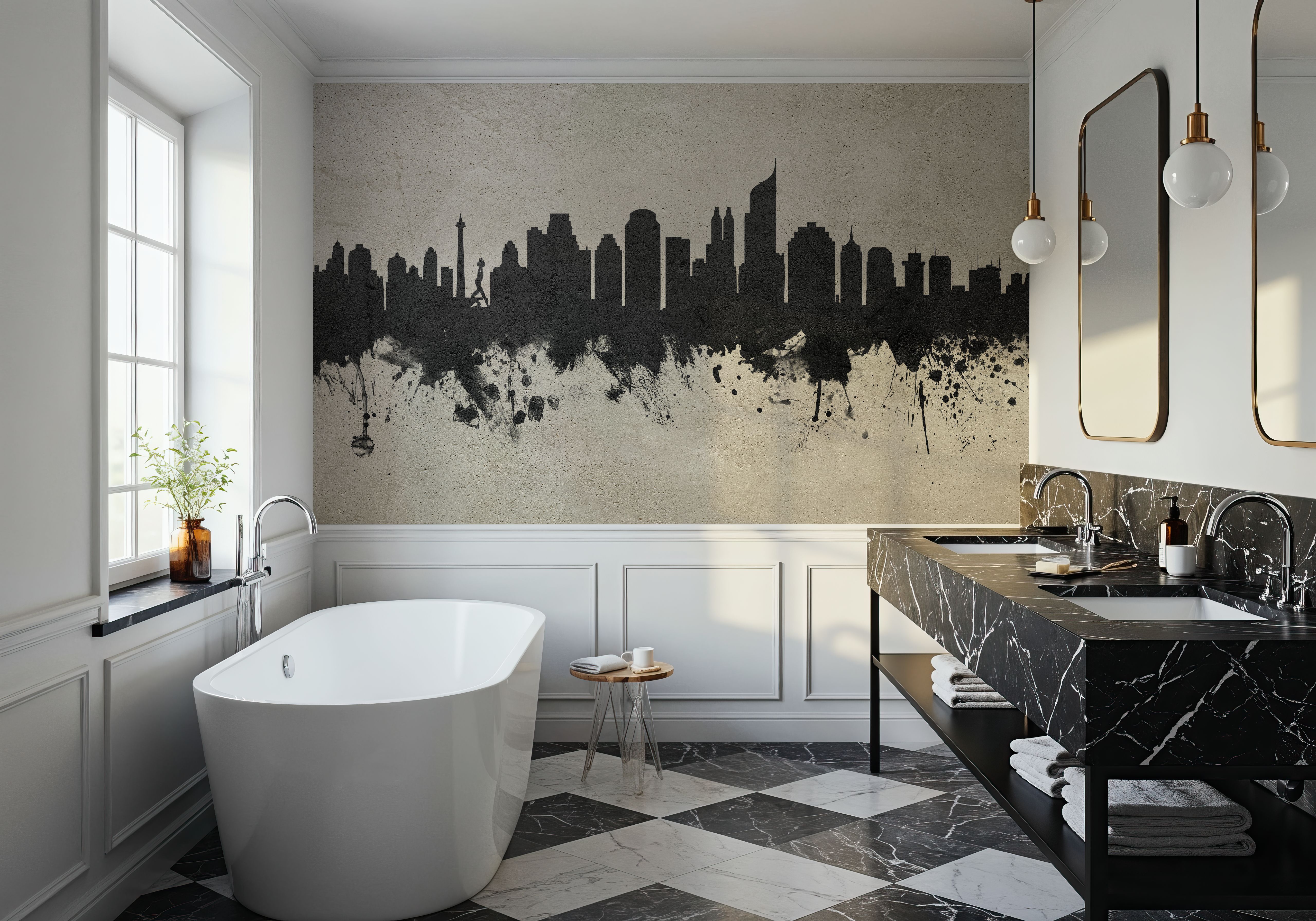 Jakarta Skyline Indonesia Concrete