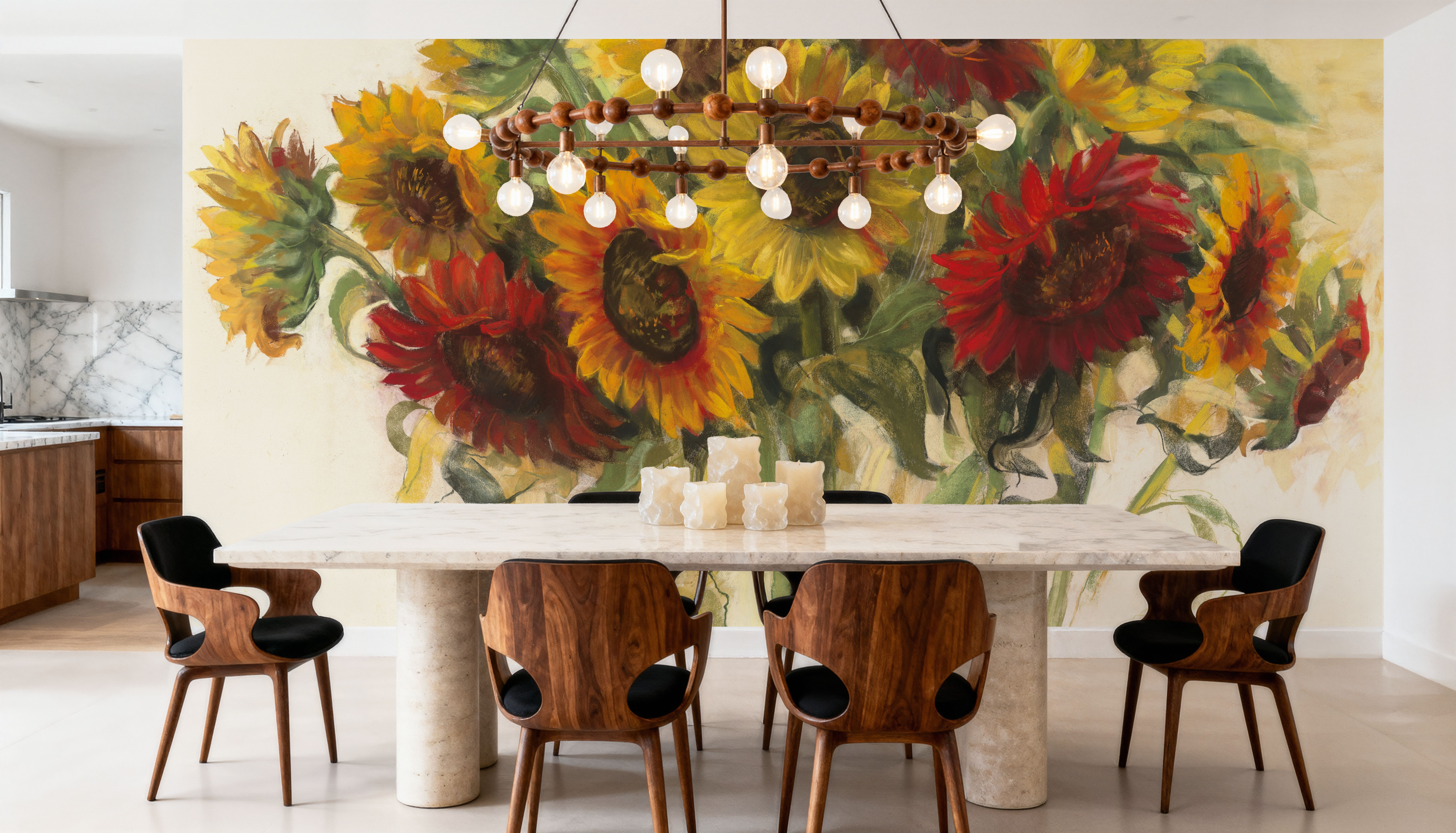 Gathering Sunflowers, Carte da parati