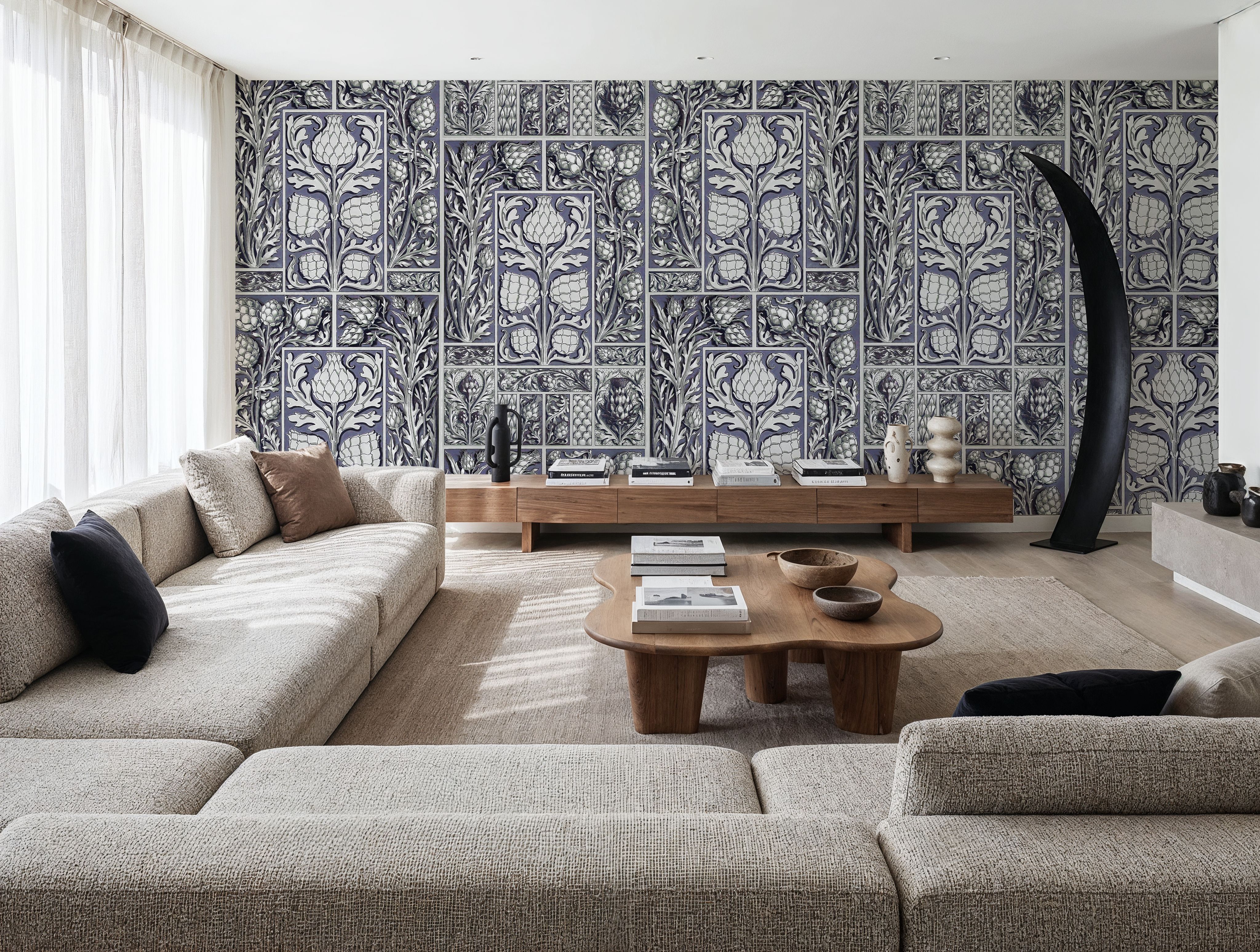 Small Thistle Walls Blue