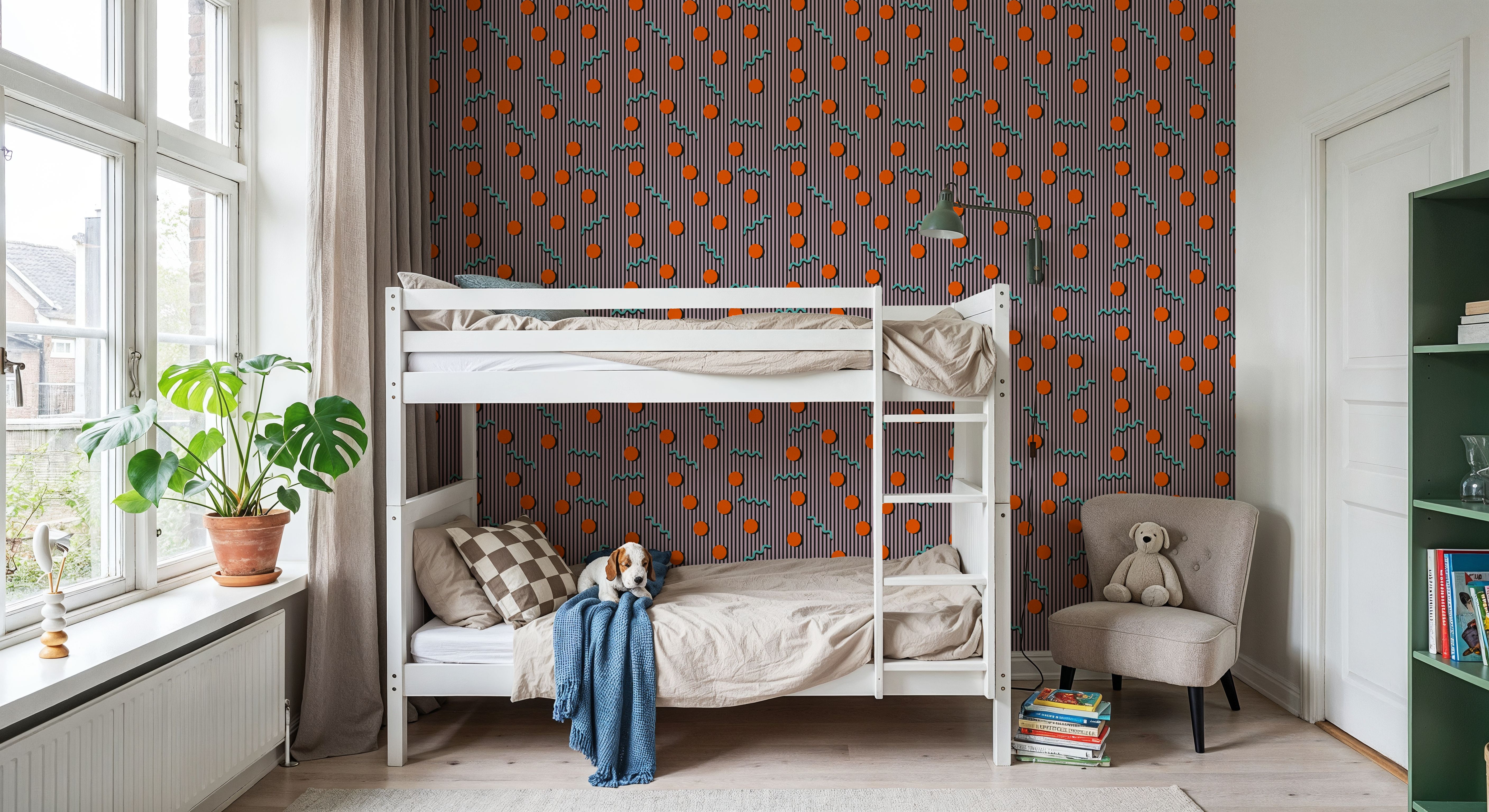 Memphis Dots & Stripes, Pink