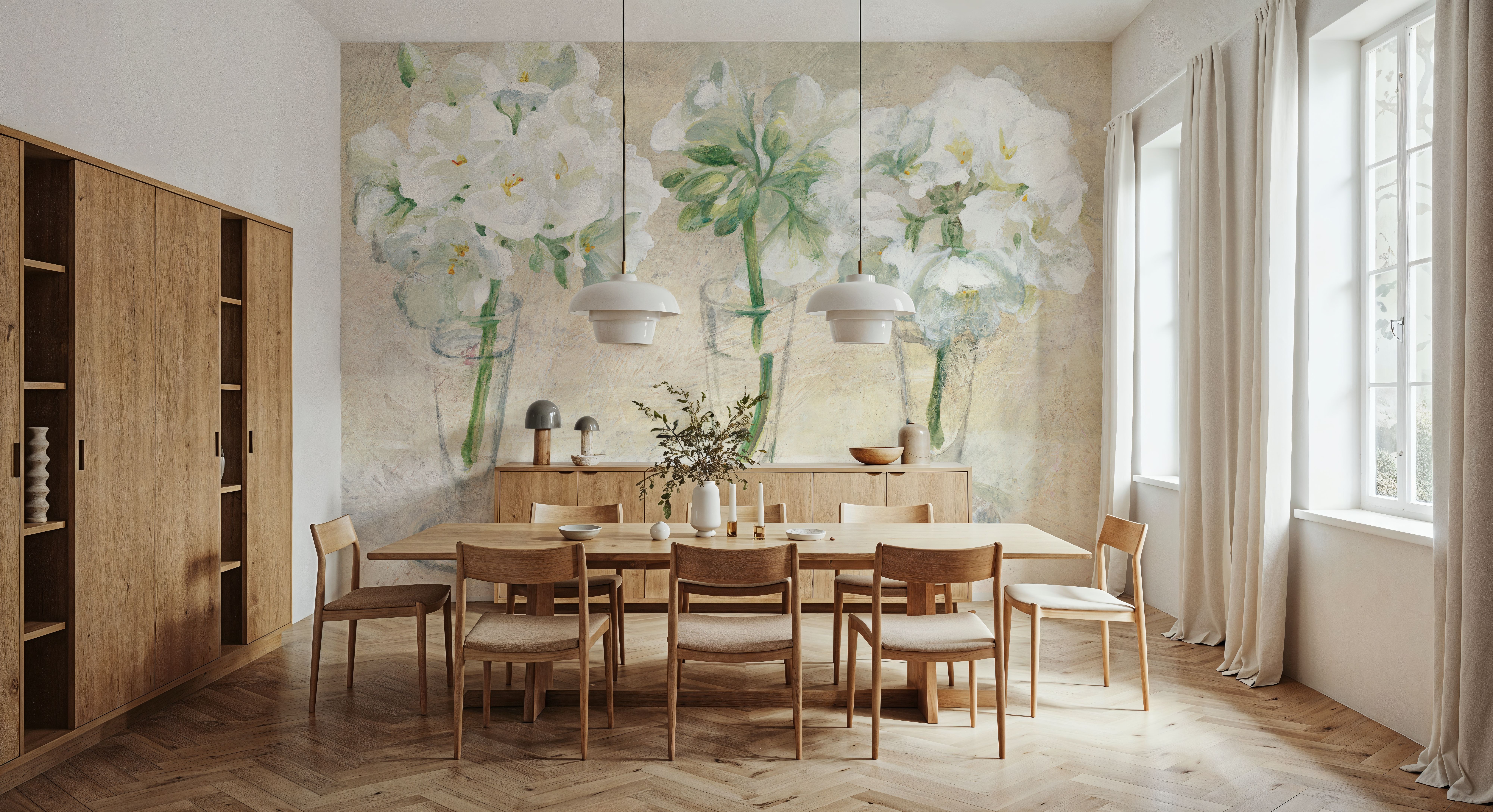 Geraniums in Glasses II Neutral