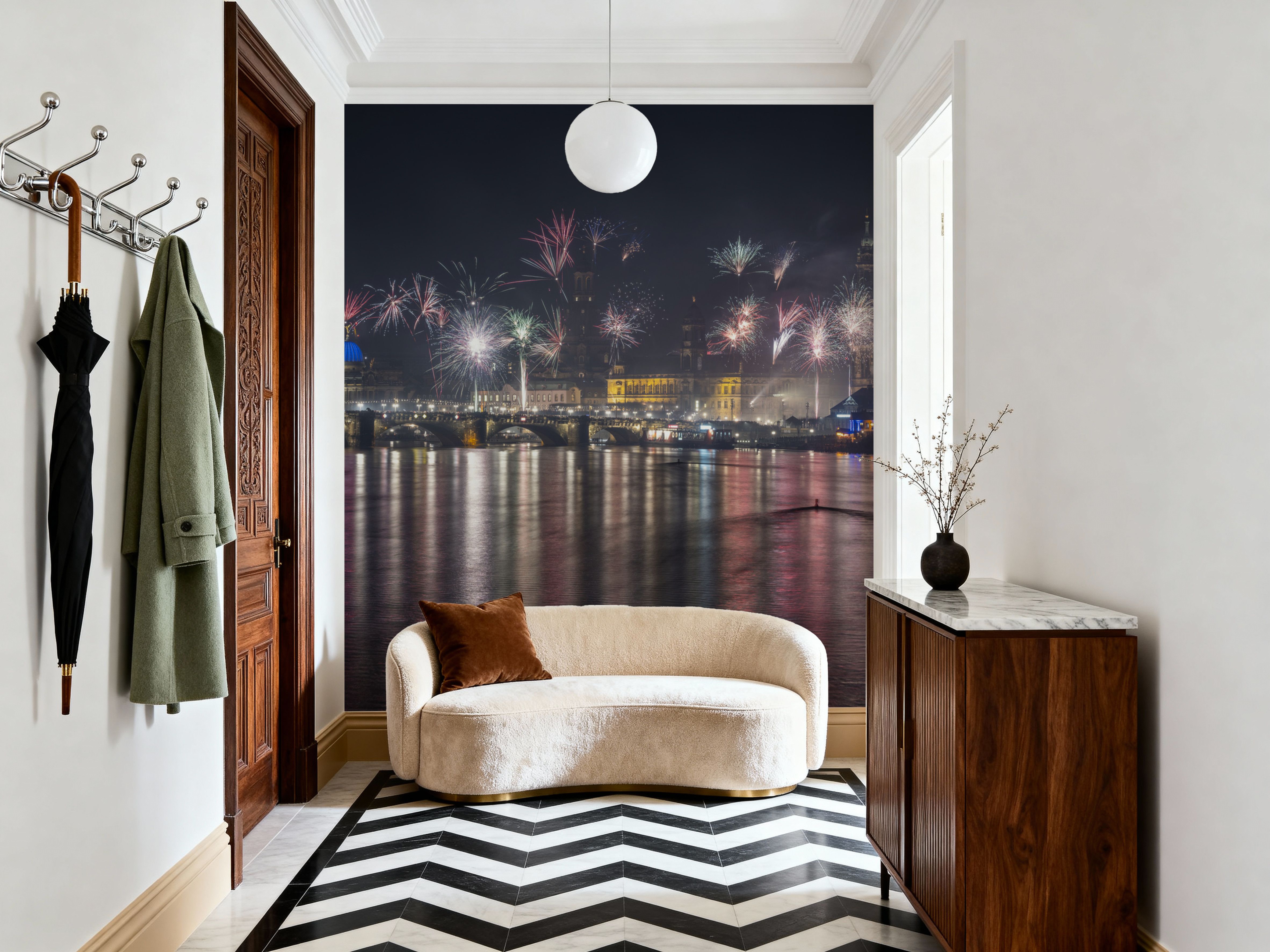 Midnight Fireworks, Wallpaper