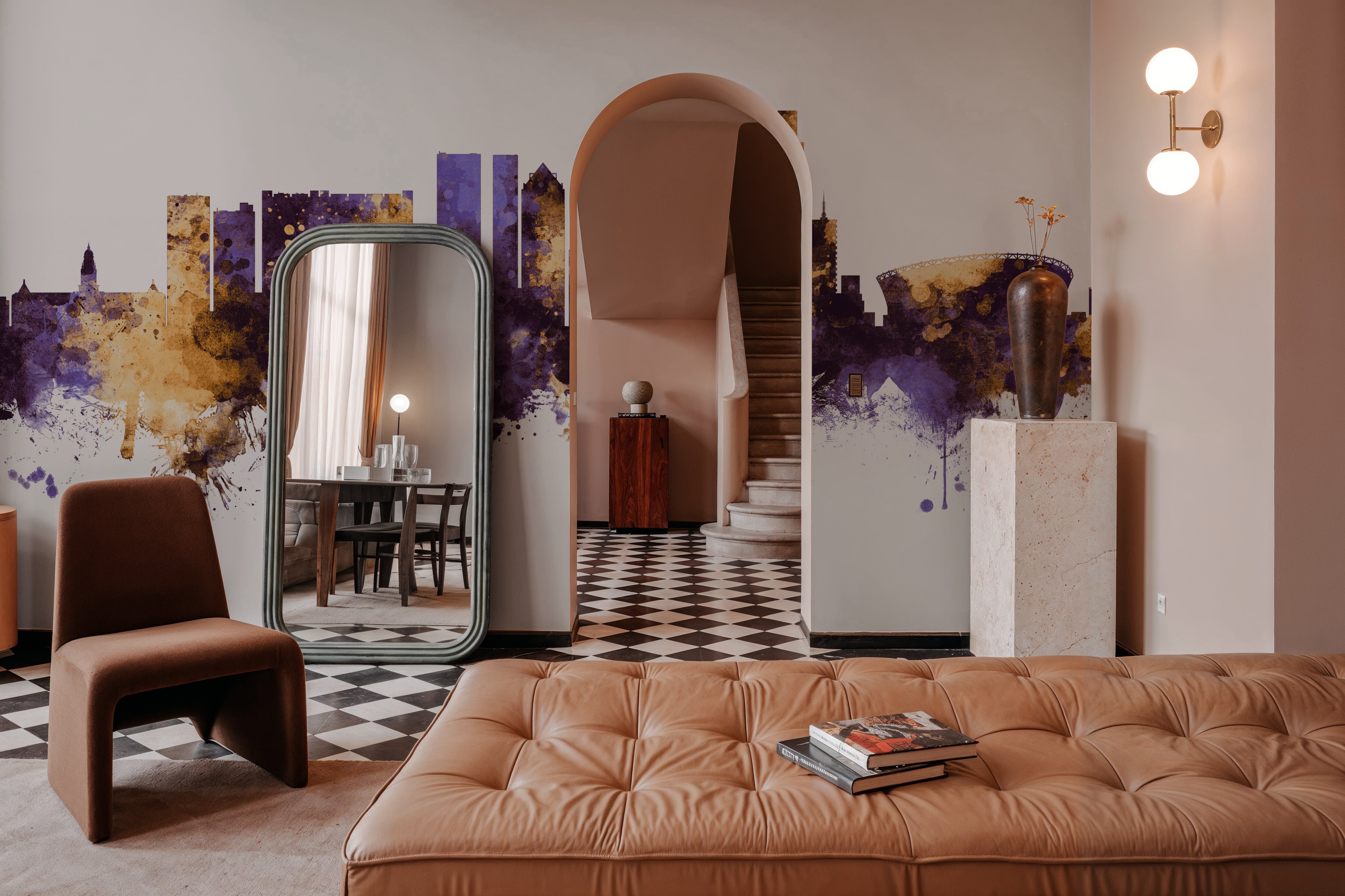 Cape Town Skyline Purple & Gold