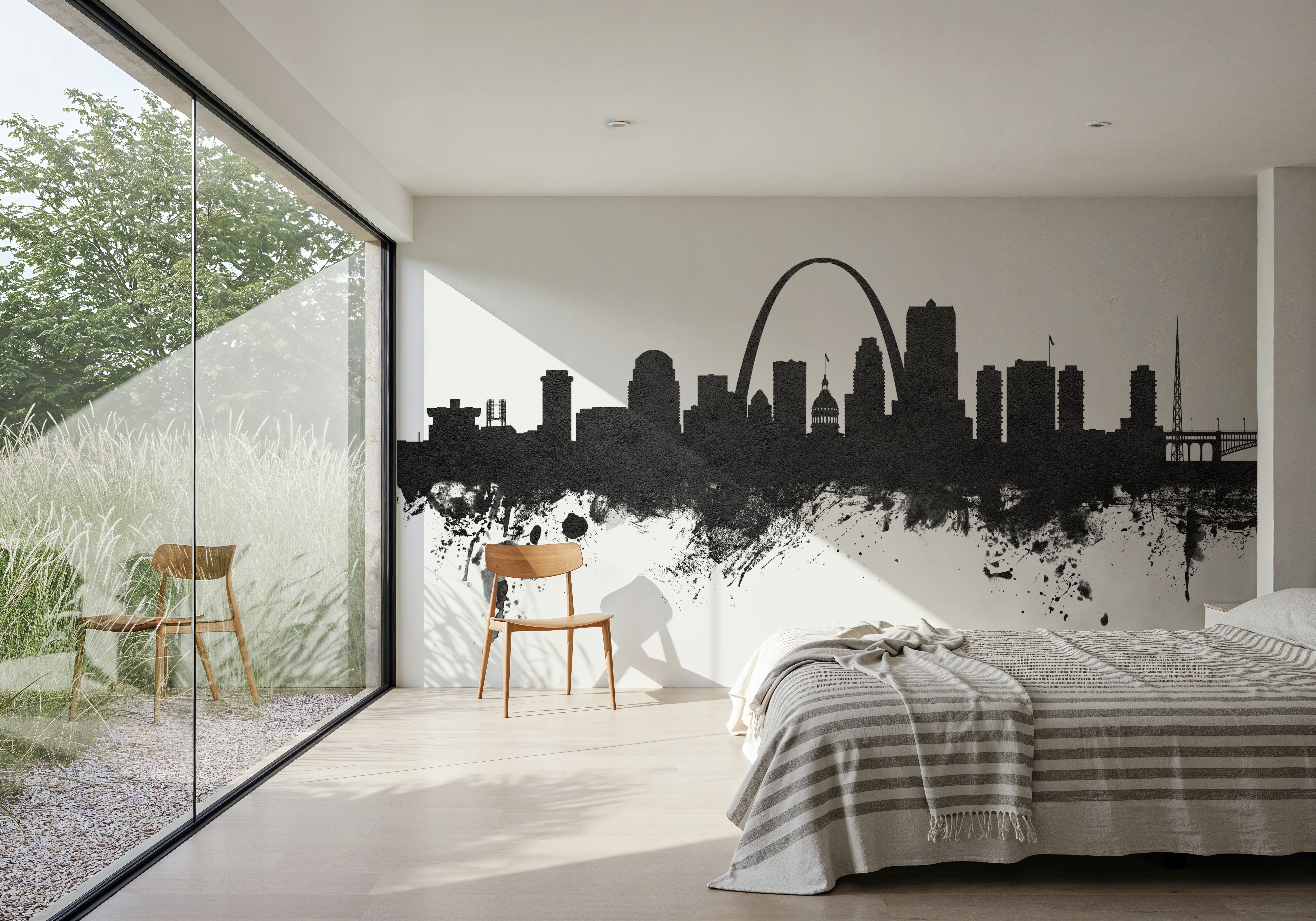 St Louis Missouri Skyline Black & White