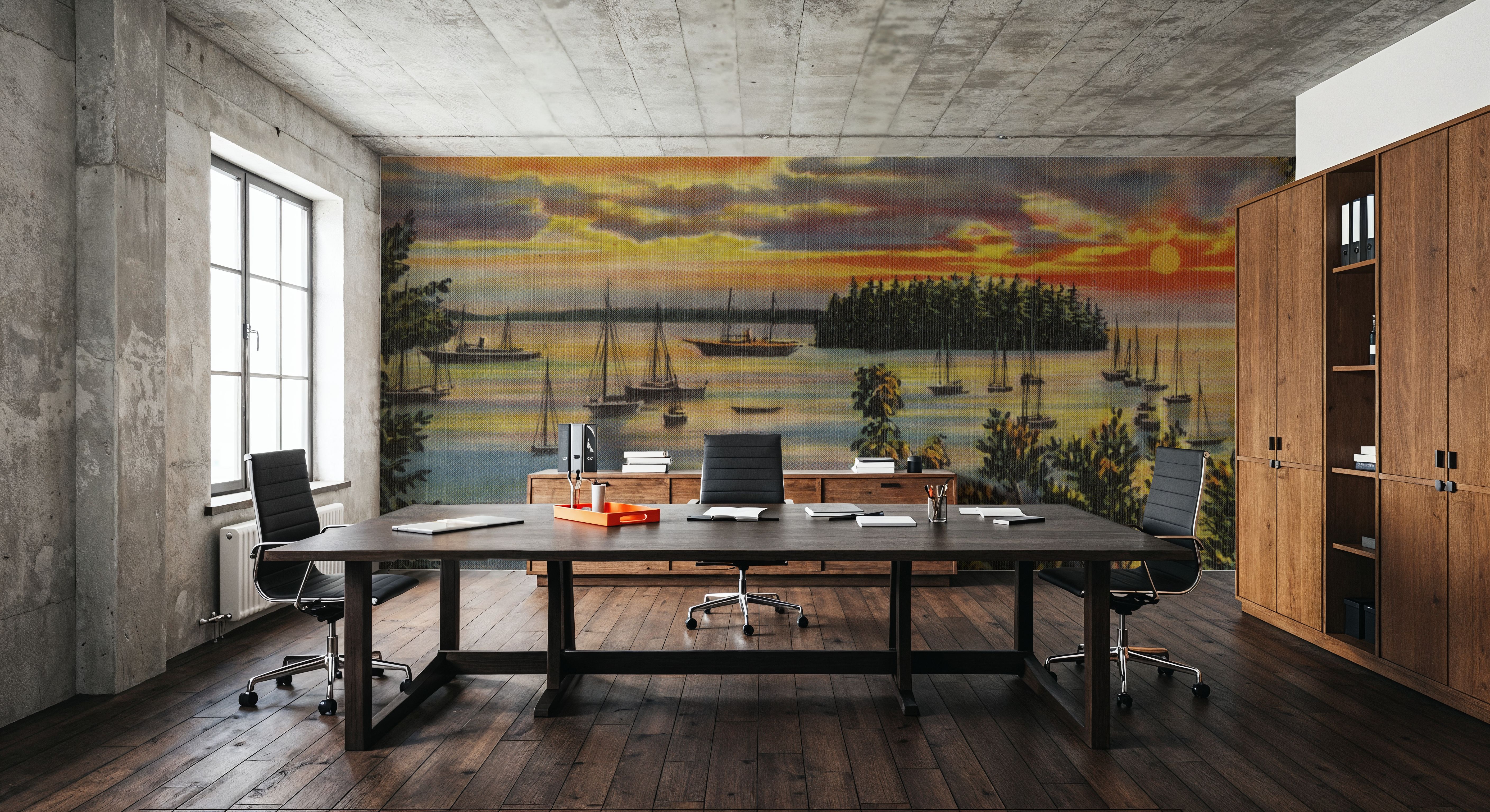 Greetings from Sunset Views - Screenprint Postcard