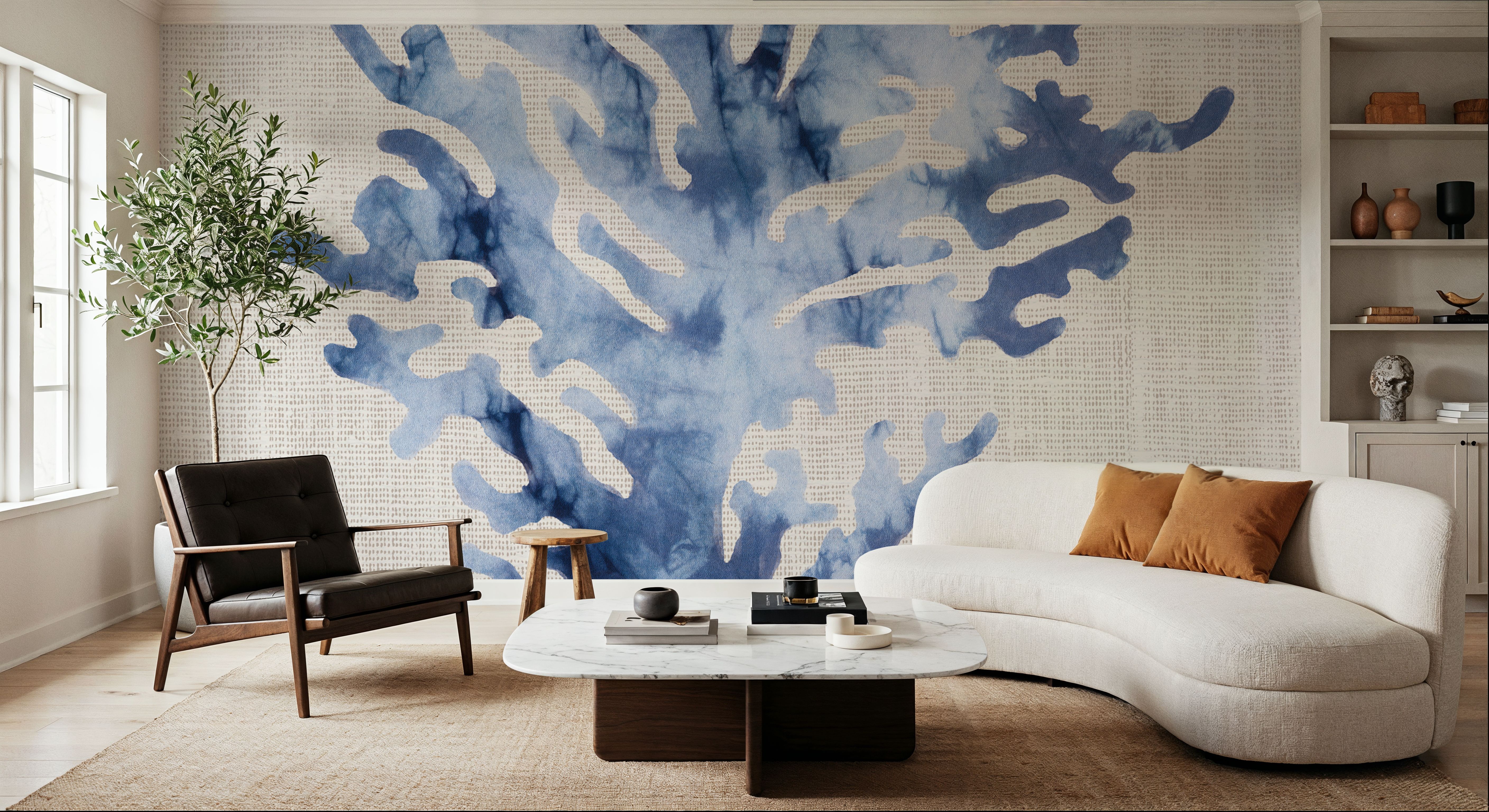 Shibori Coral III on Linen