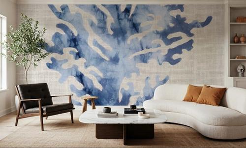 Shibori Coral III on Linen