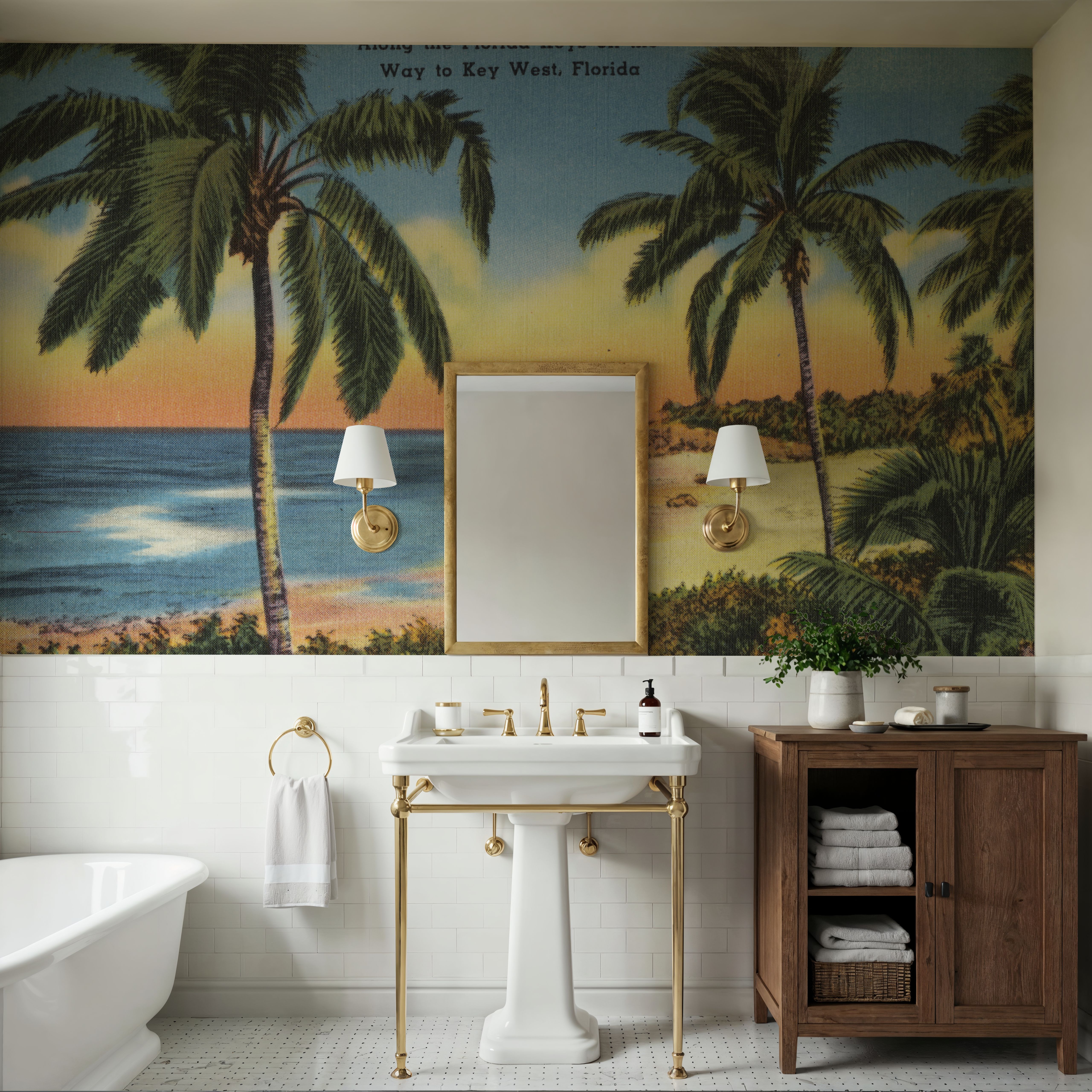 Greetings from The Keys - Screenprint Postcard