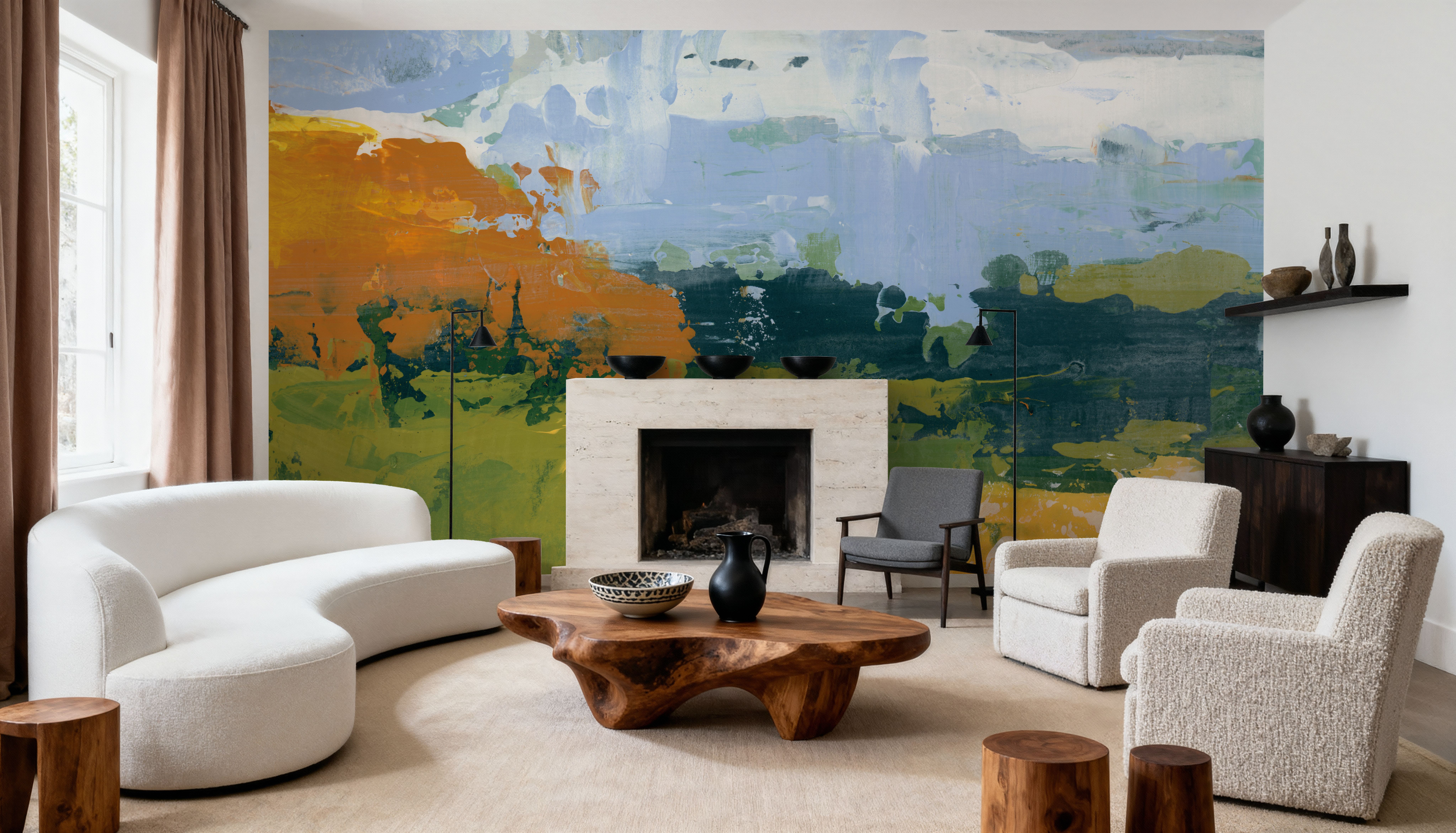 Distant Plateau I, Tapeten