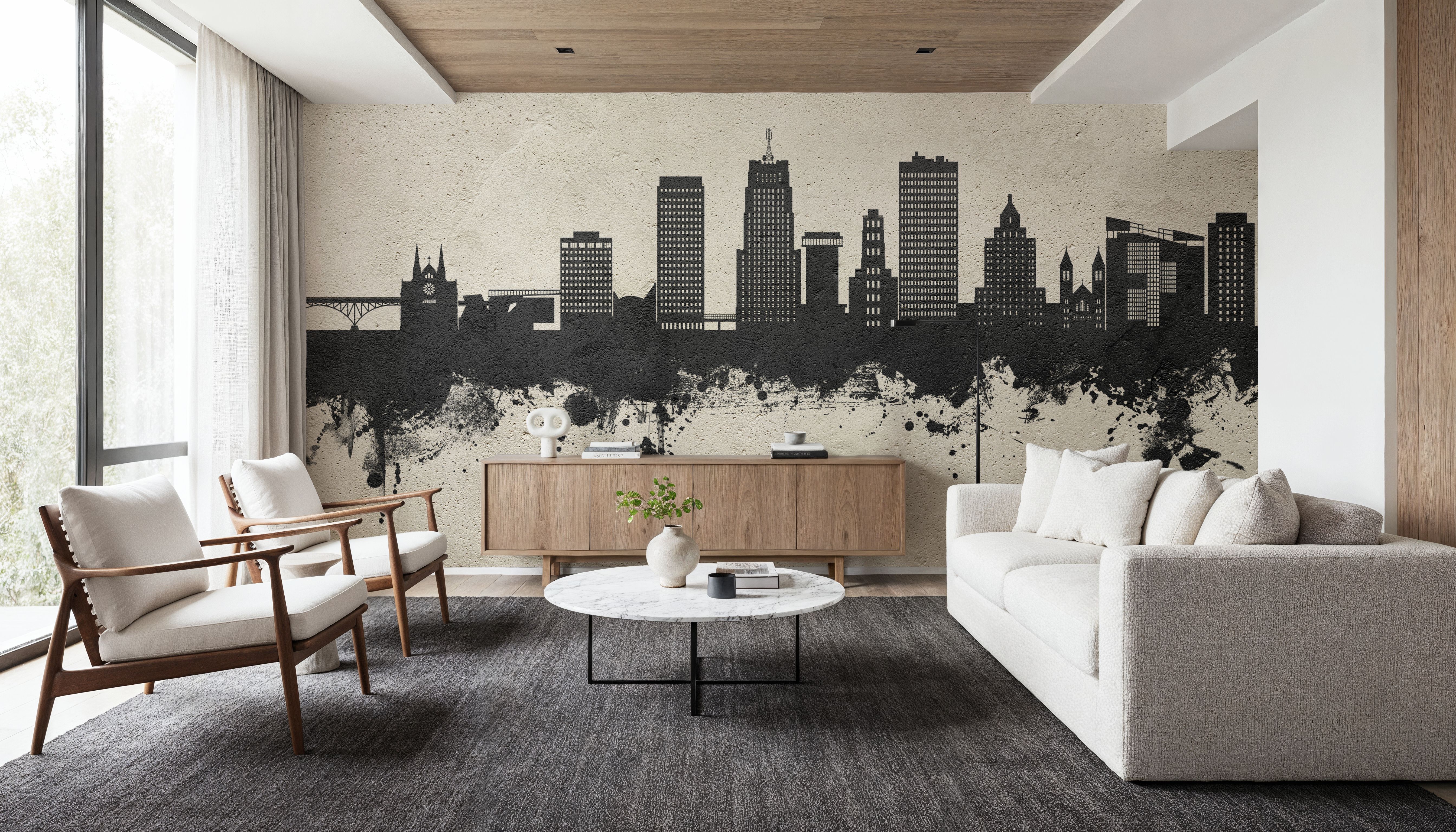 Akron Ohio Skyline Concrete